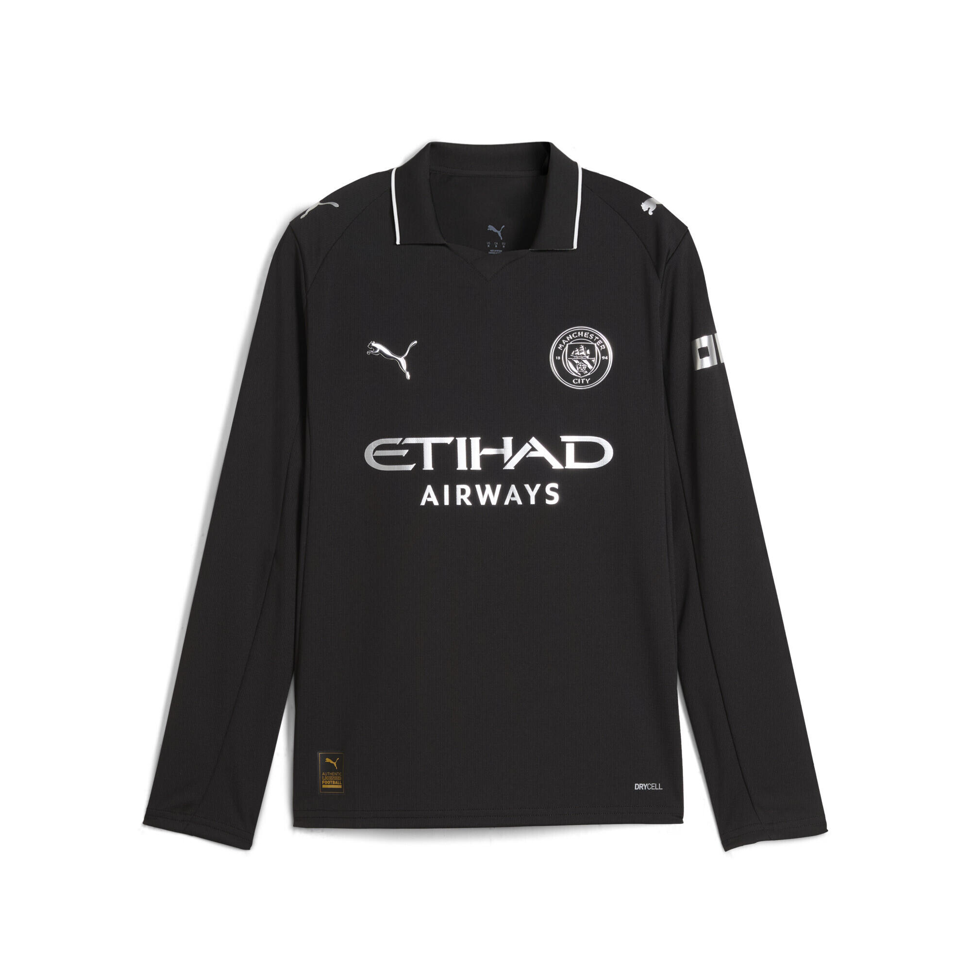 Młodzieżowa koszulka wyjazdowa z długim rękawem Manchester City 25/26 PUMA Black