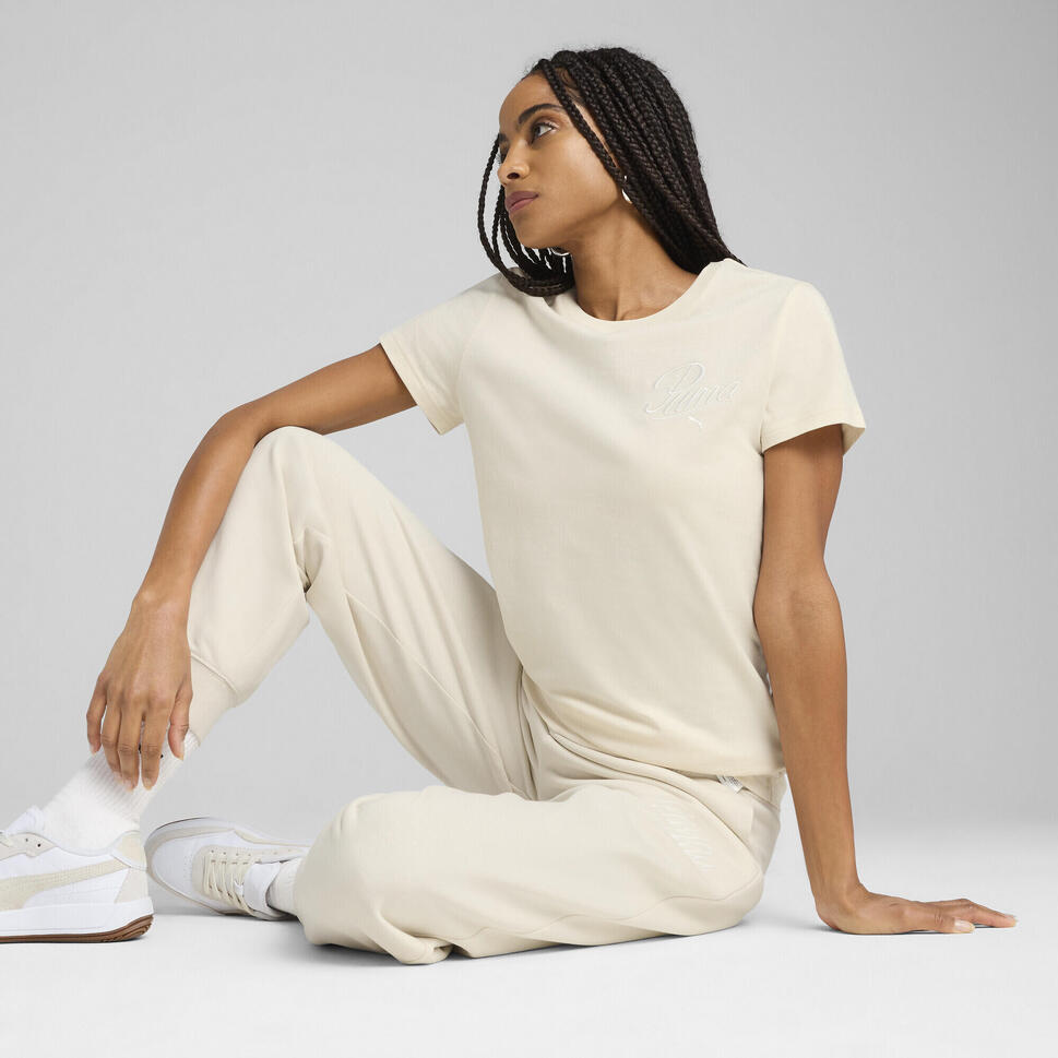 Damska koszulka ESS SCRIPT PUMA Alpine Snow White