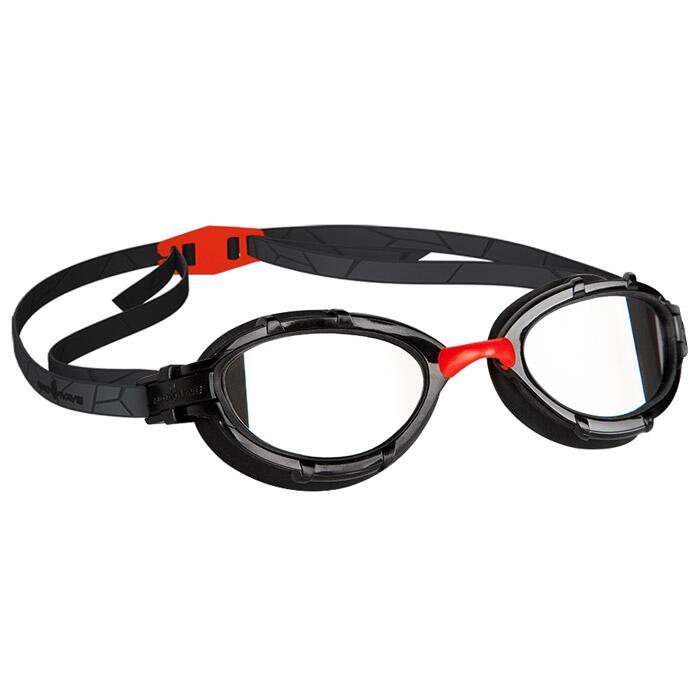 MAD WAVE Triathlon Mirrored Goggles, Red/Teal
