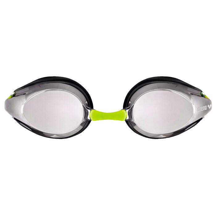 Lunettes de natation verres miroirs Arena Tracks Junior Mirror Jaune/Argent Enfa 3/4