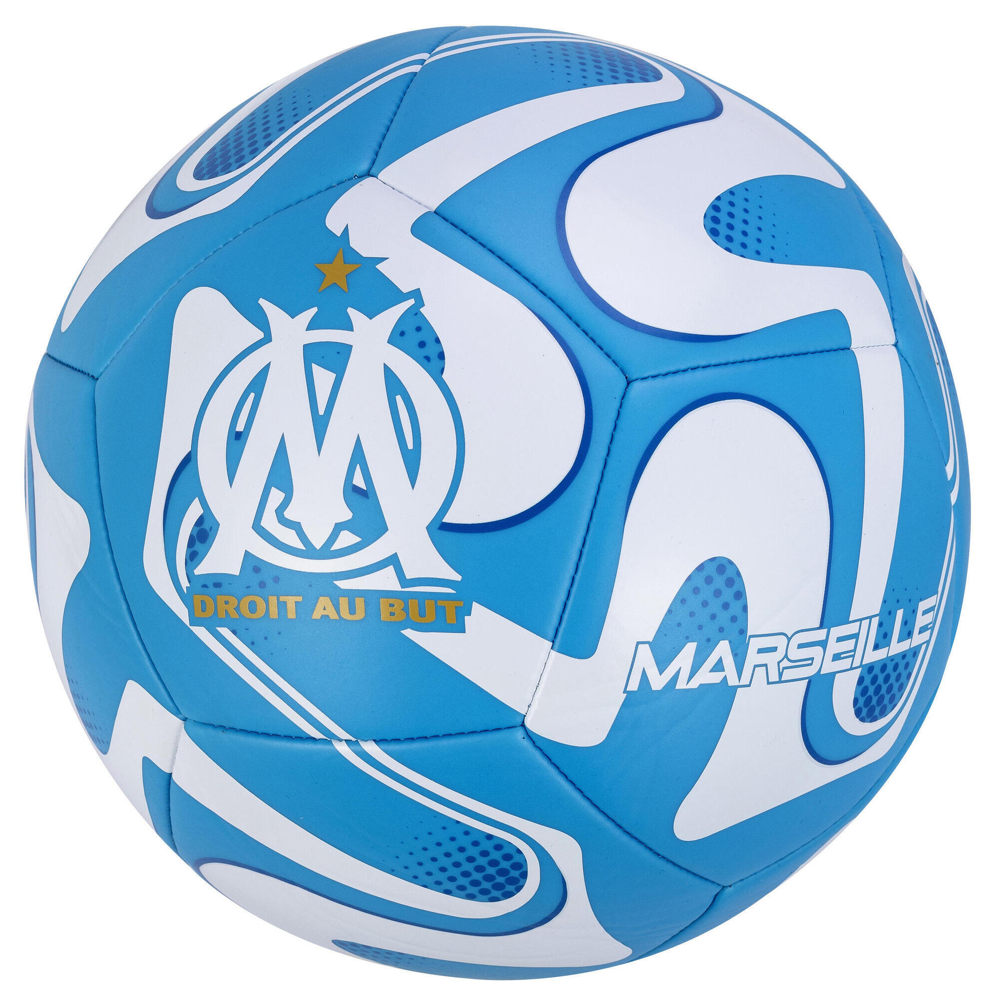 Olympique De Marseille - Ballon De Football Om - Collection Officielle Olympique De Marseille - Taille 5 - Ballon De Foot - Bleu - 5 - Decathlon