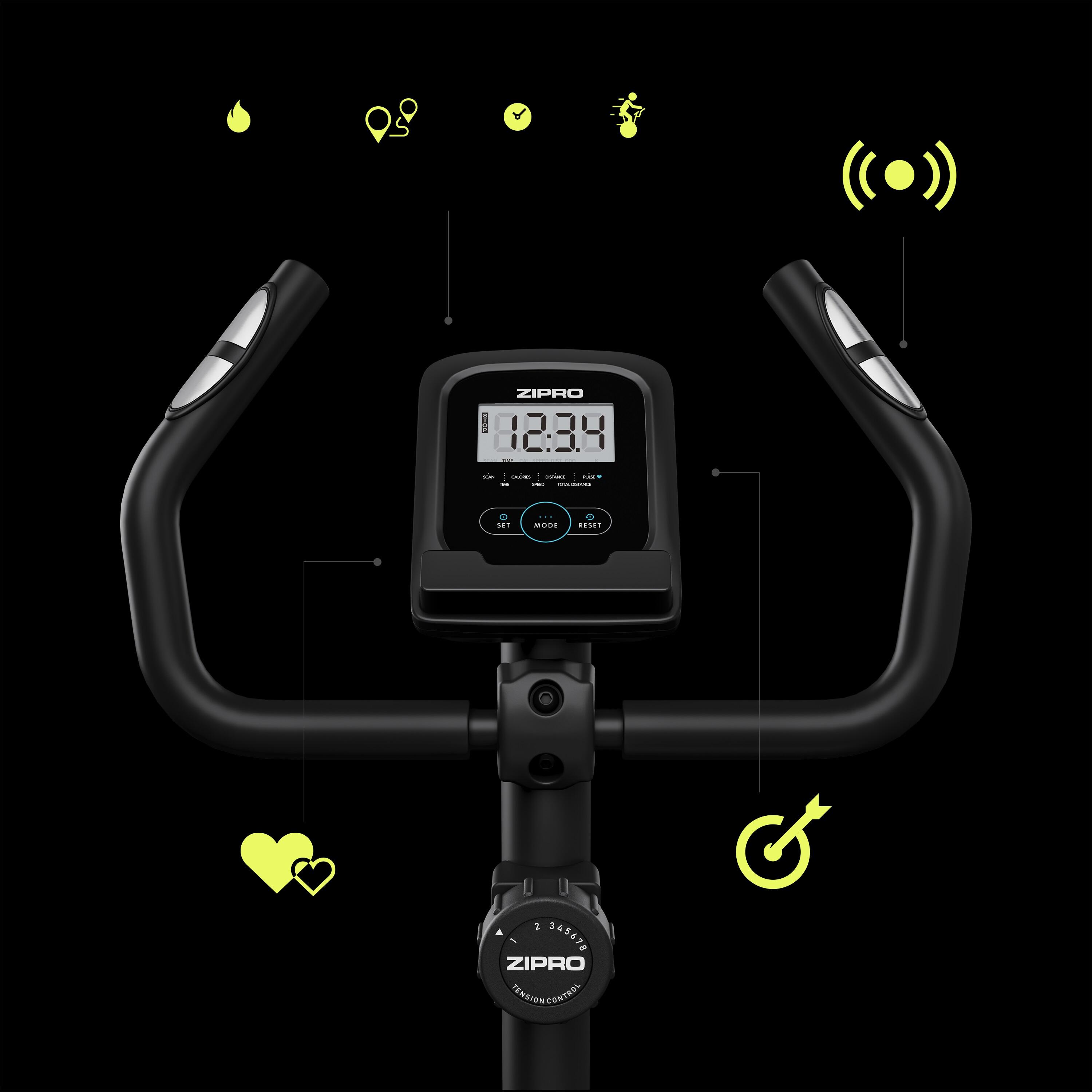 Vélo d'appartement magnétique Zipro One S  pour fitness et cardio 7/8