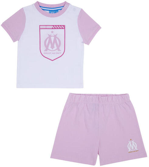Ensemble t-shirt short bébé fille OM OLYMPIQUE DE MARSEILLE