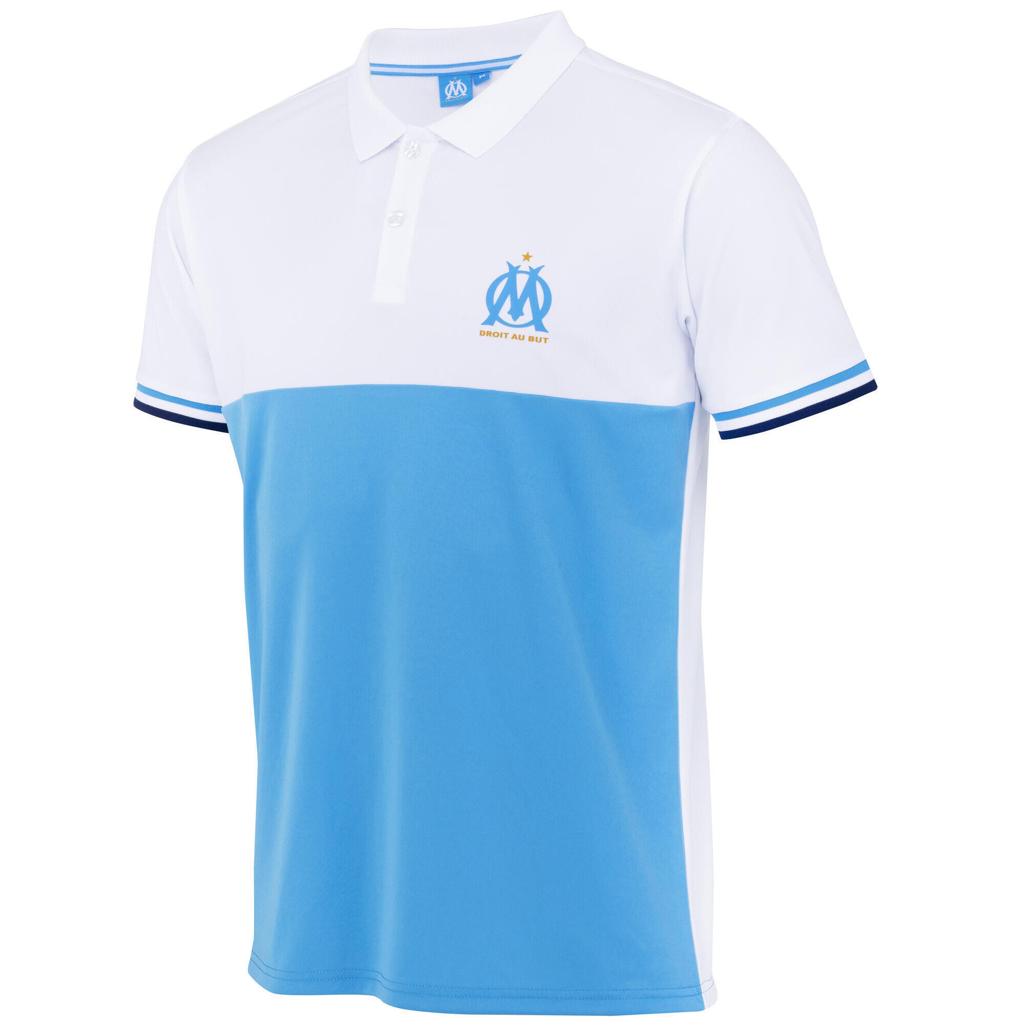 Olympique De Marseille - Polo Homme Om - Collection Officielle Olympique De Marseille - Polo Manches Courtes - Blanc - Decathlon
