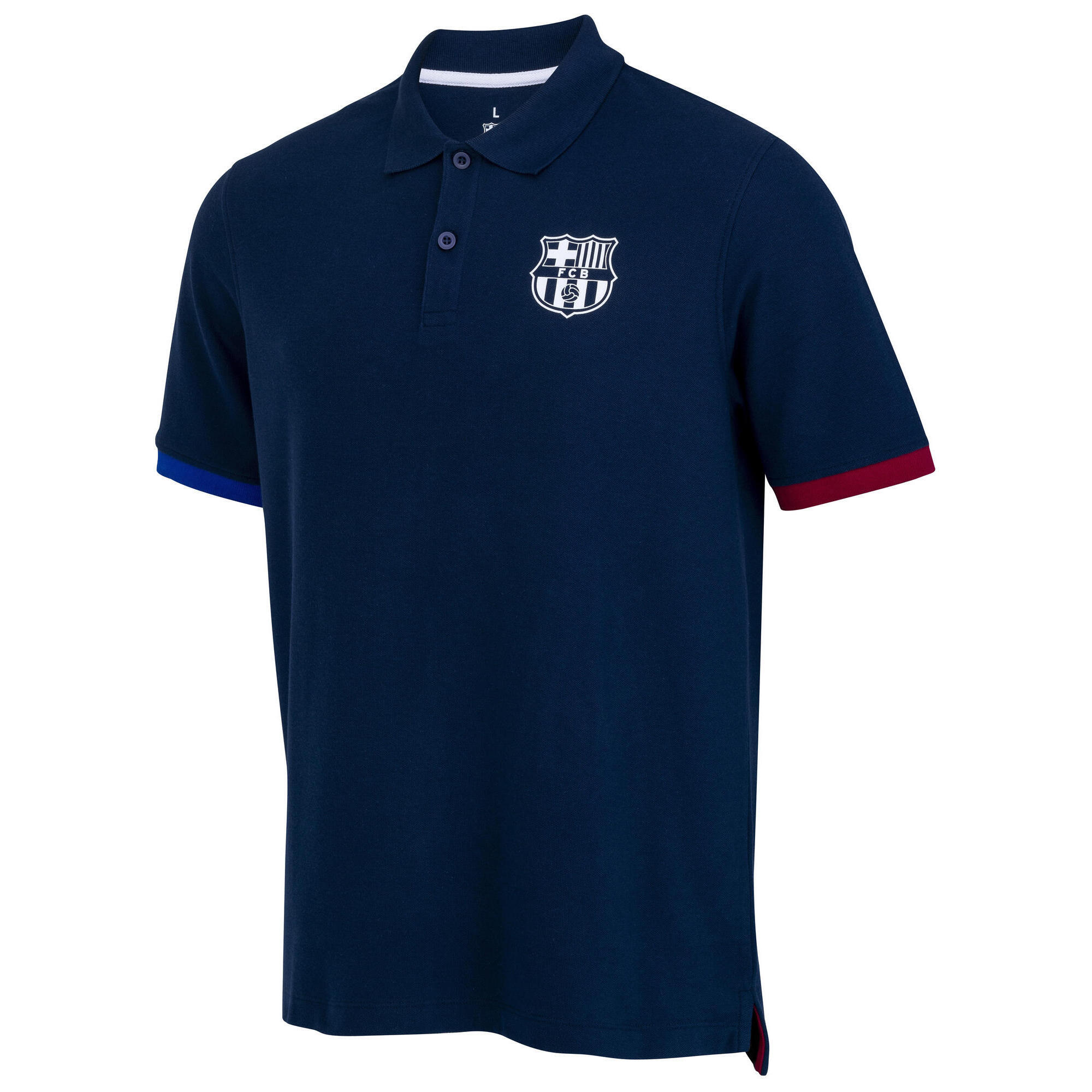 Fc Barcelona - Polo Homme Barça - Collection Officielle Fc Barcelone - Football - Polo Manches Courtes - Bleu - Decathlon