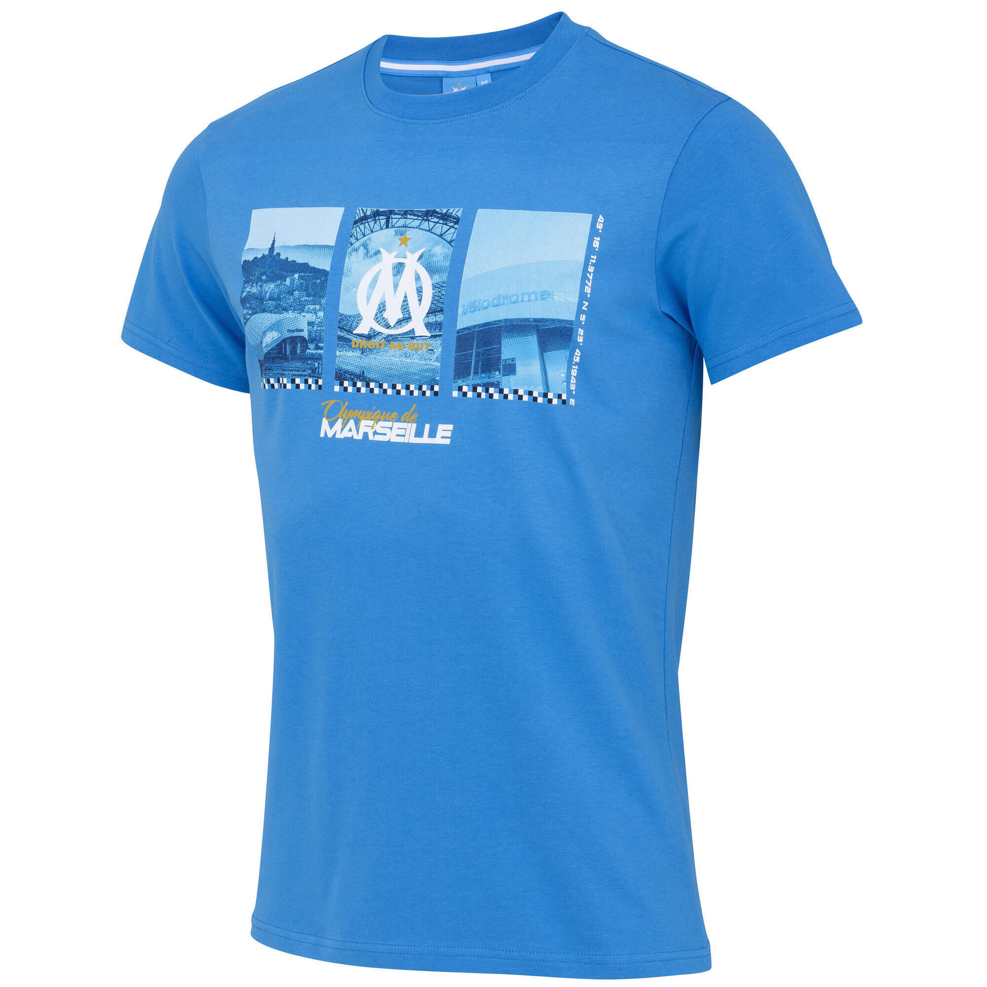 T-shirt Officiel Olympique De Marseille 'Droit Au But' - 100% Coton - Taille Enfant - Supporter OM Ligue 1 - 13