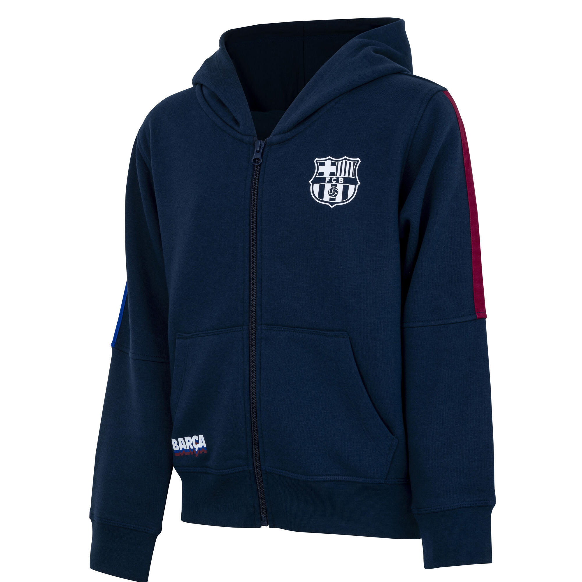 Fc Barcelona - Sweat Zippé Capuche Barça Enfant - Collection Officielle Fc Barcelone - Sweat-shirt - Bleu - Decathlon