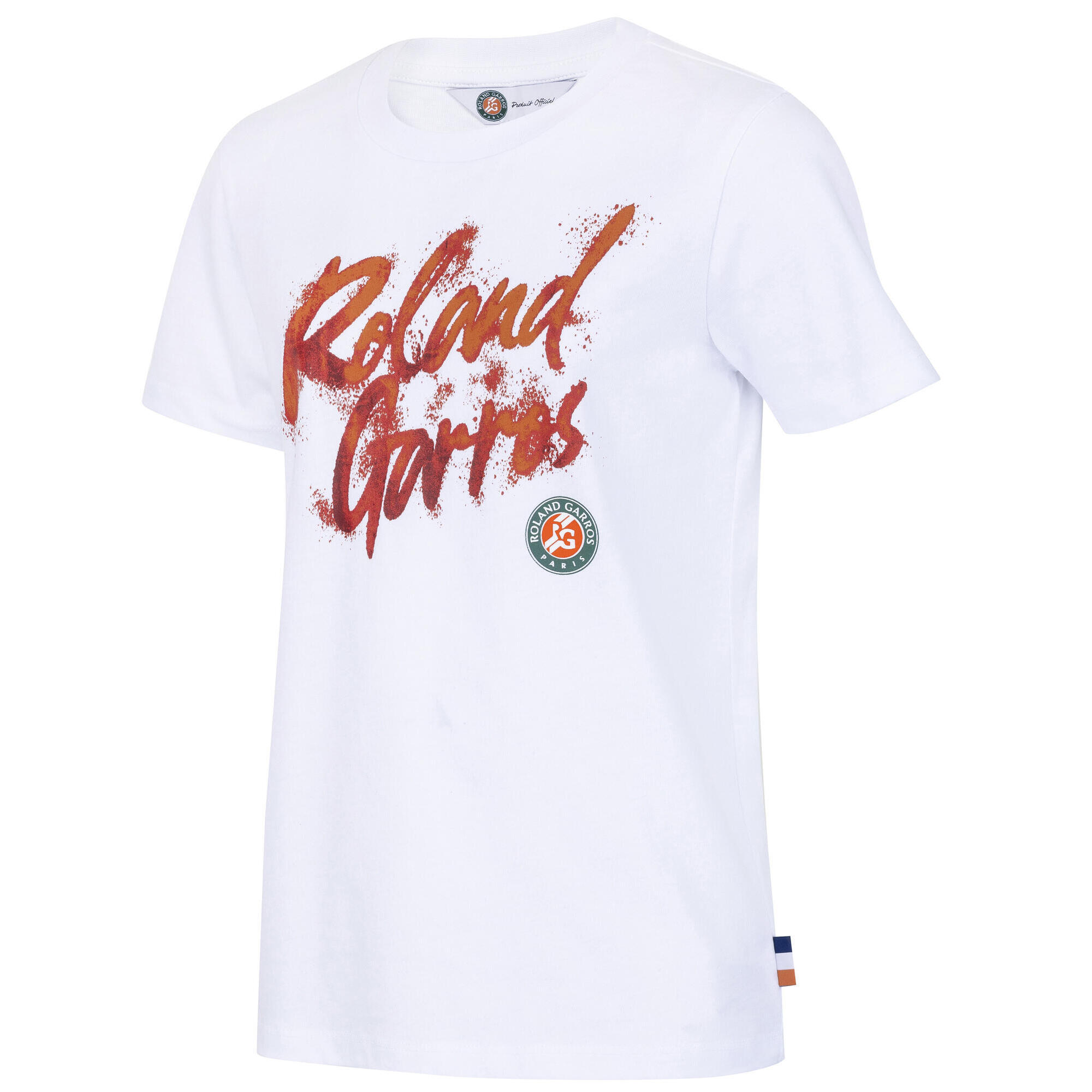 Roland Garros - T-shirt Enfant Roland Garros - Collection Officielle - Tennis - T-shirt Manches Courtes - Blanc - Decathlon