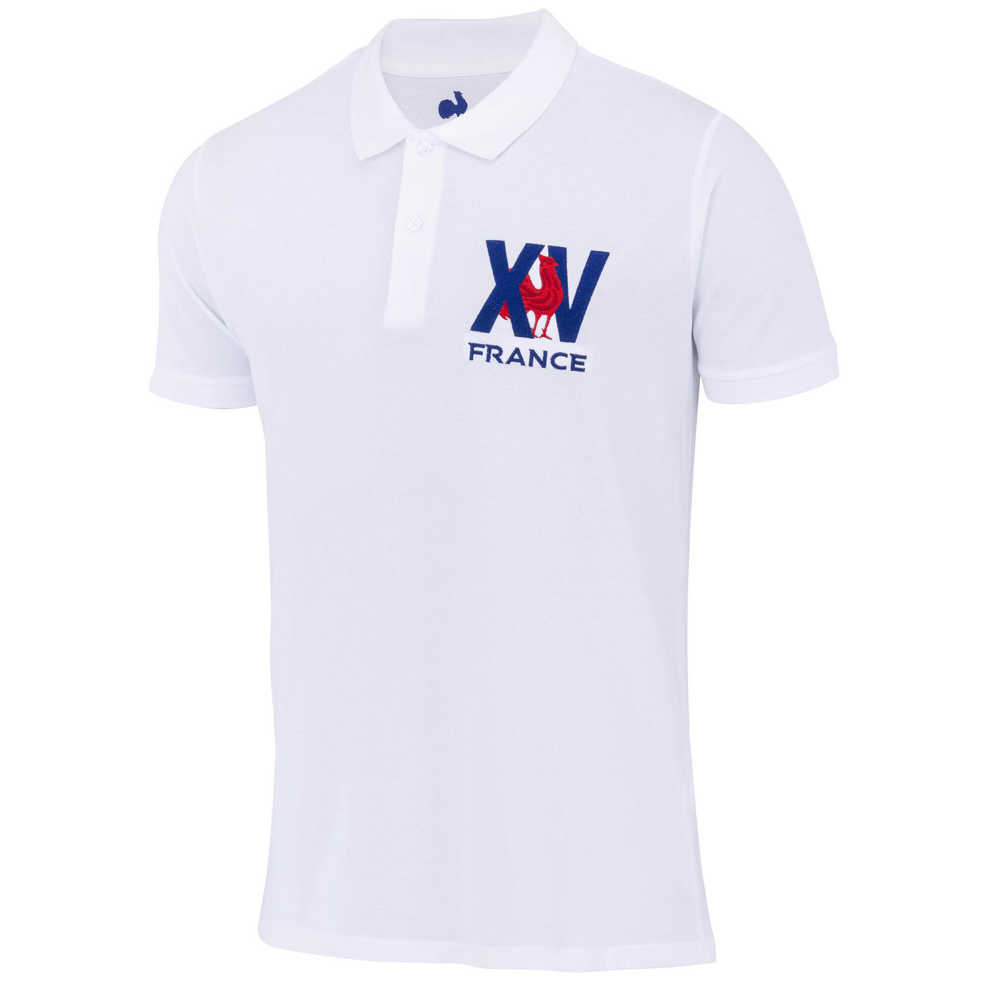 Ffr - Polo Xv De France De Rugby - Collection Officielle Ffr - Equipe De France - Polo Manches Courtes - Blanc - Decathlon