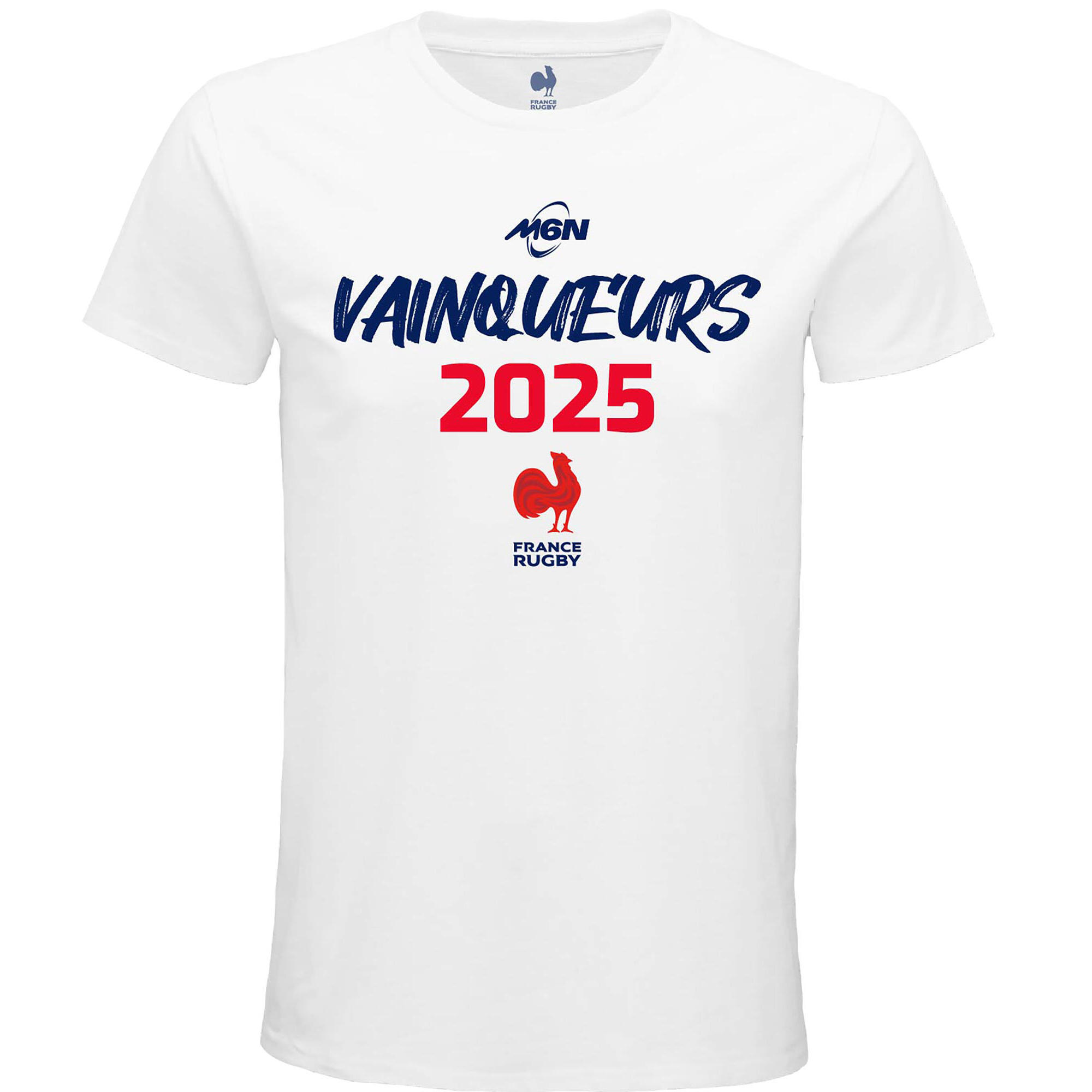 Ffr - T-shirt Xv De France De Rugby - Collection Officielle Ffr - Equipe De France - T-shirt Manches Courtes - Blanc - Decathlon