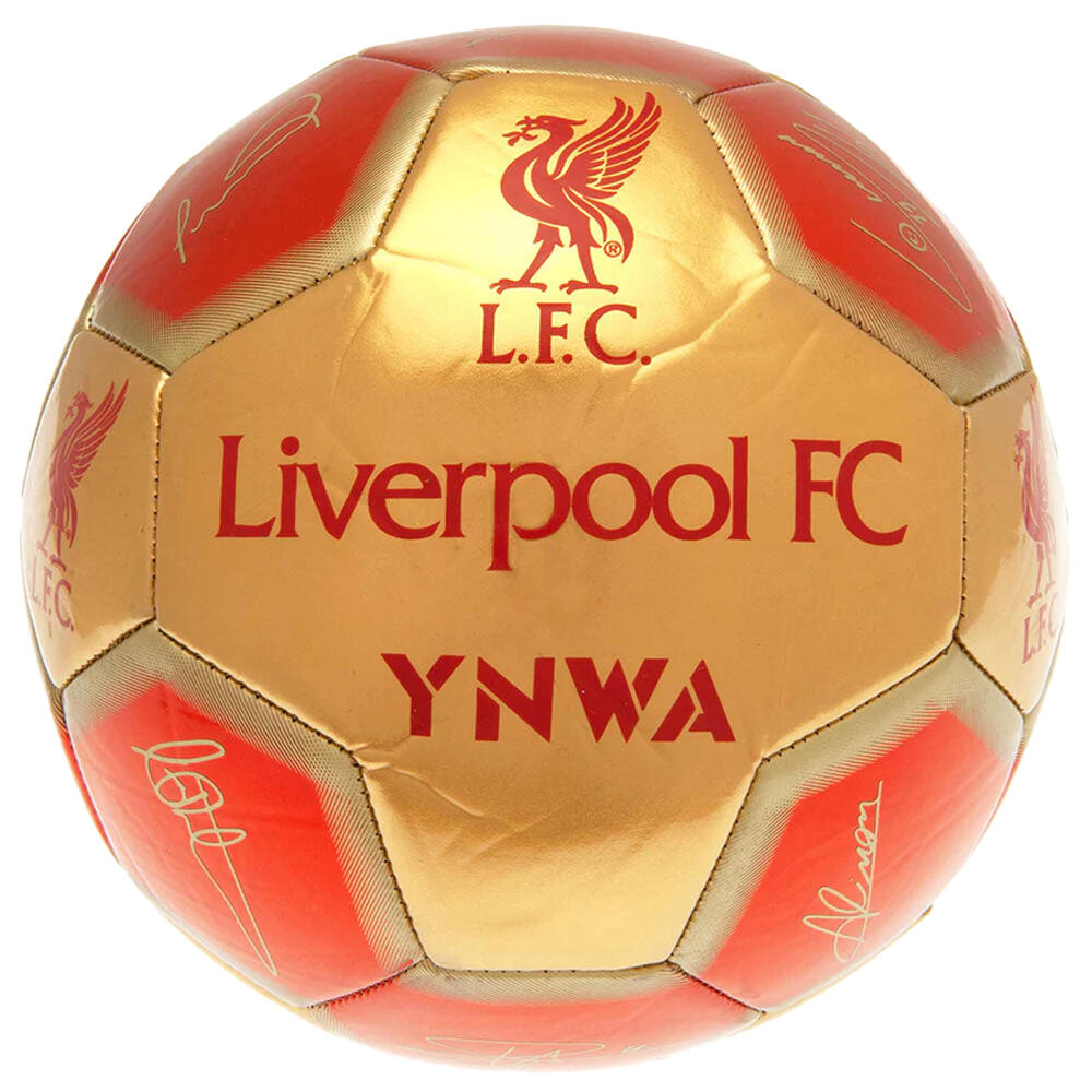 Liverpool FC サイン入りサッカーボール 記念額縁付き Liverpool FC Signature 26 Panel Football