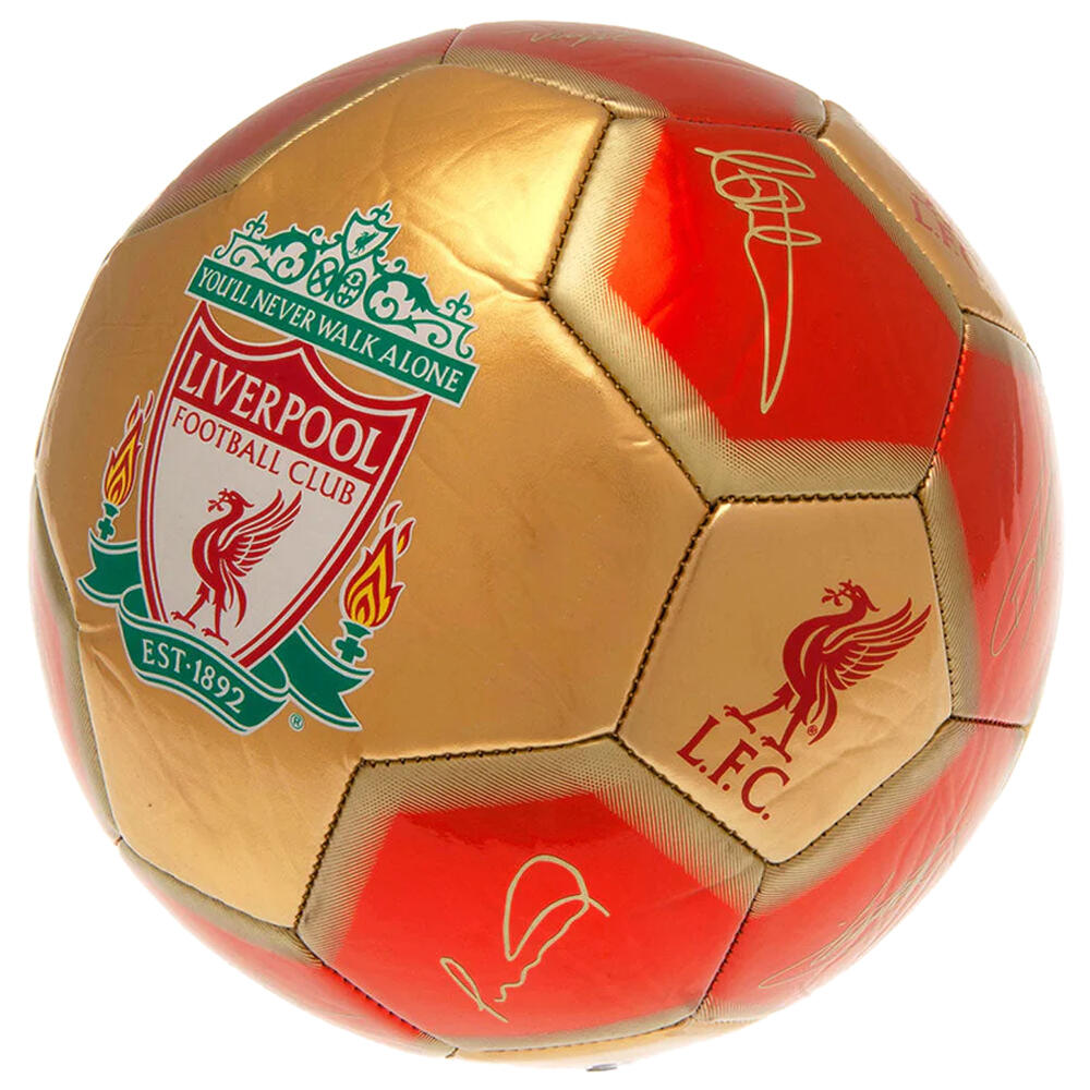 Liverpool FC サイン入りサッカーボール 記念額縁付き Liverpool FC Signature 26 Panel Football