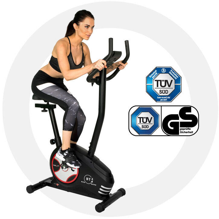 Hometrainer tot 120 kg - Handpolssensoren - stil - 24 niveaus - LCD - BT 4 2/7