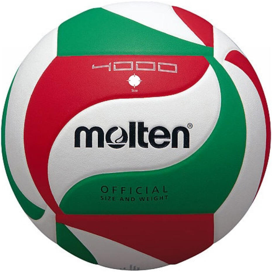 Leather Volleyball (White/Red/Green)