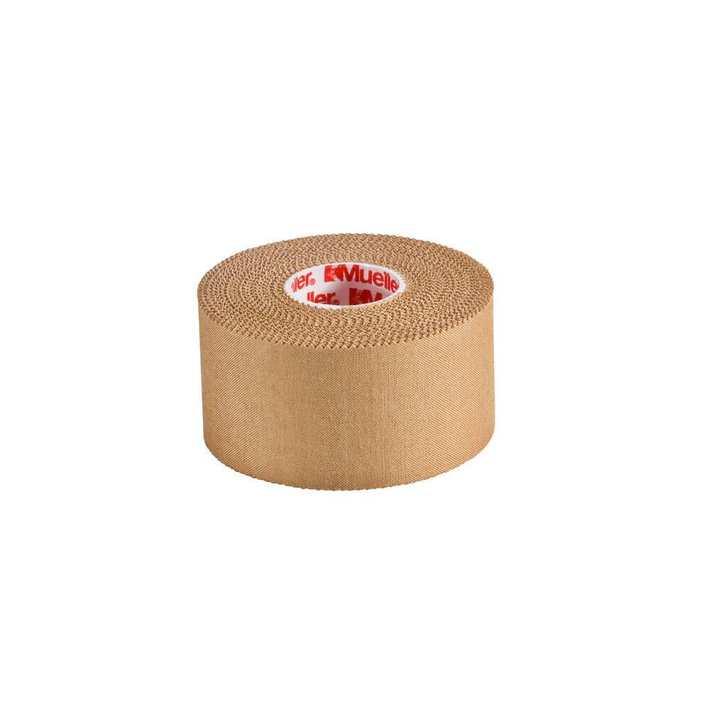 Sztywna nierozciągliwa taśma do tapingu sportowego 3,8 cm x 13,7m Mueller beżowa 3/4