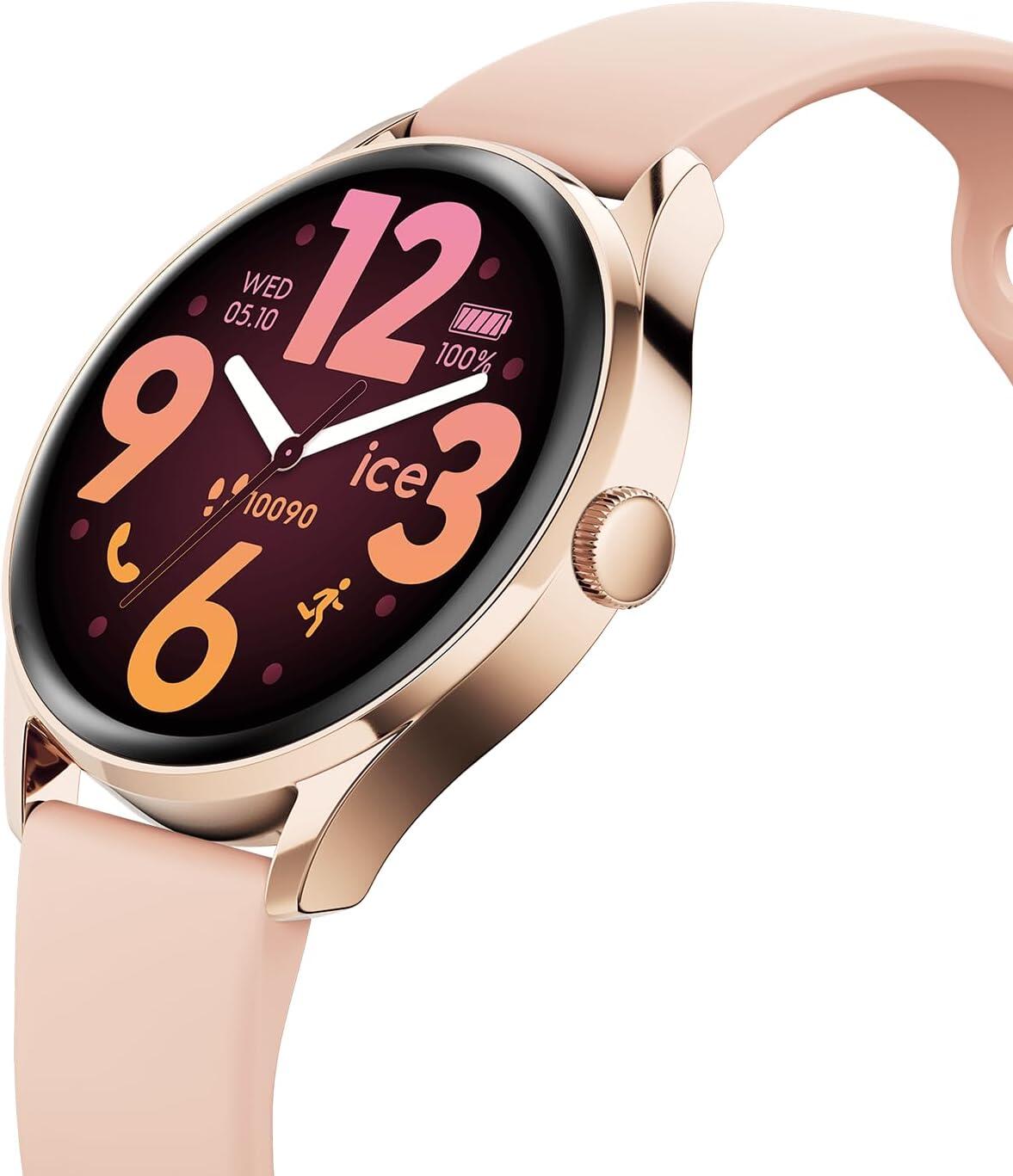 Montre connectée ICE SMART 3.0 Ronde avec Bracelet Milanaise Rose go 2/4