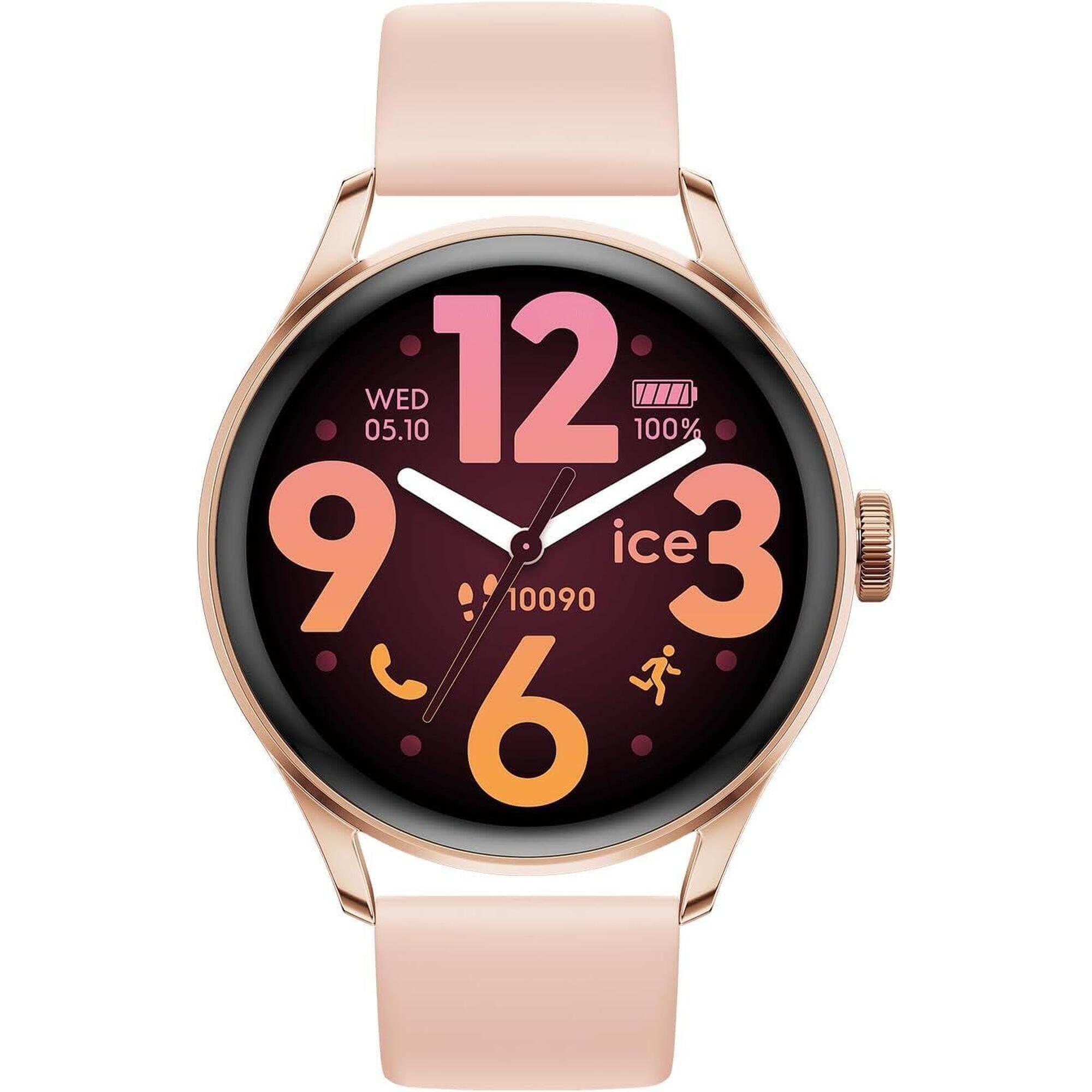 Ice Watch - Montre Connectée Ice Smart 3.0 Ronde Avec Bracelet Milanaise Rose Go - Montre - Noir|rose - No Size - Decathlon