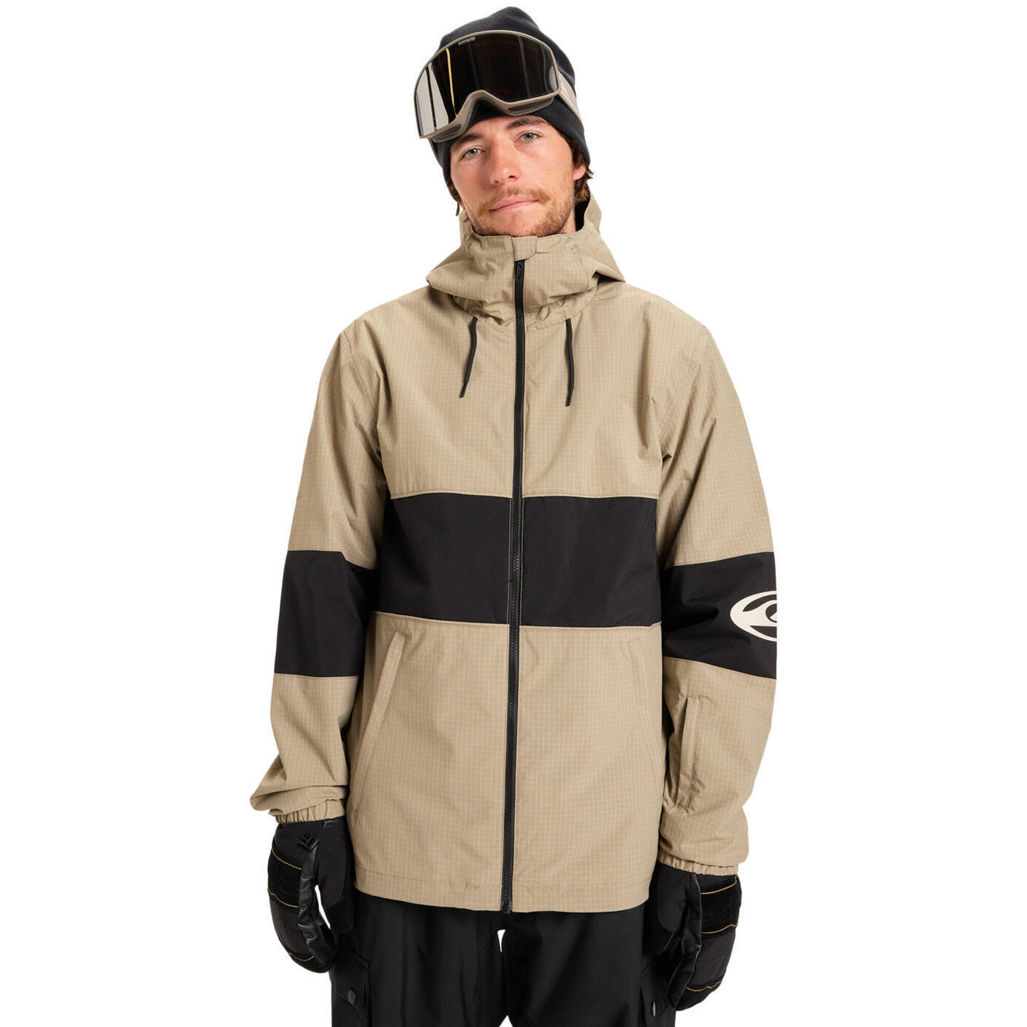 Quiksilver - Veste De Snow Technique High In The Hood Beige Homme - Doudoune Synthétique - Marron - Decathlon