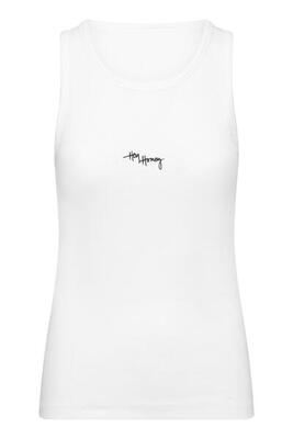 Hey Honey - Rib Tank White Klassisches Rippdesign aus hochwertiger Baumwolle