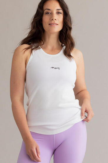 Hey Honey - Rib Tank White Klassisches Rippendesign aus weicher Baumwolle