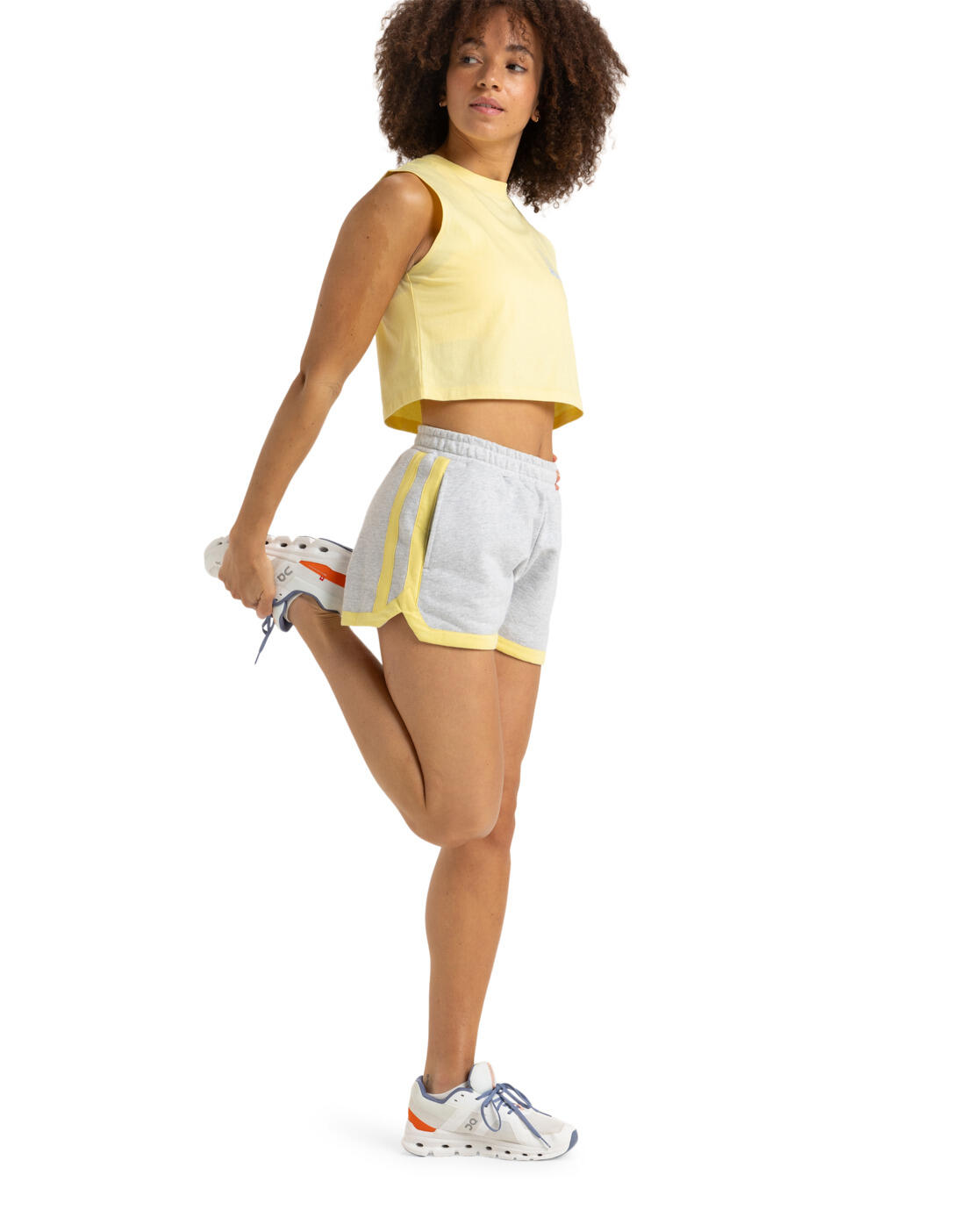 Crop top ESSENTIAL ENERGY Jaune Femme 4/4