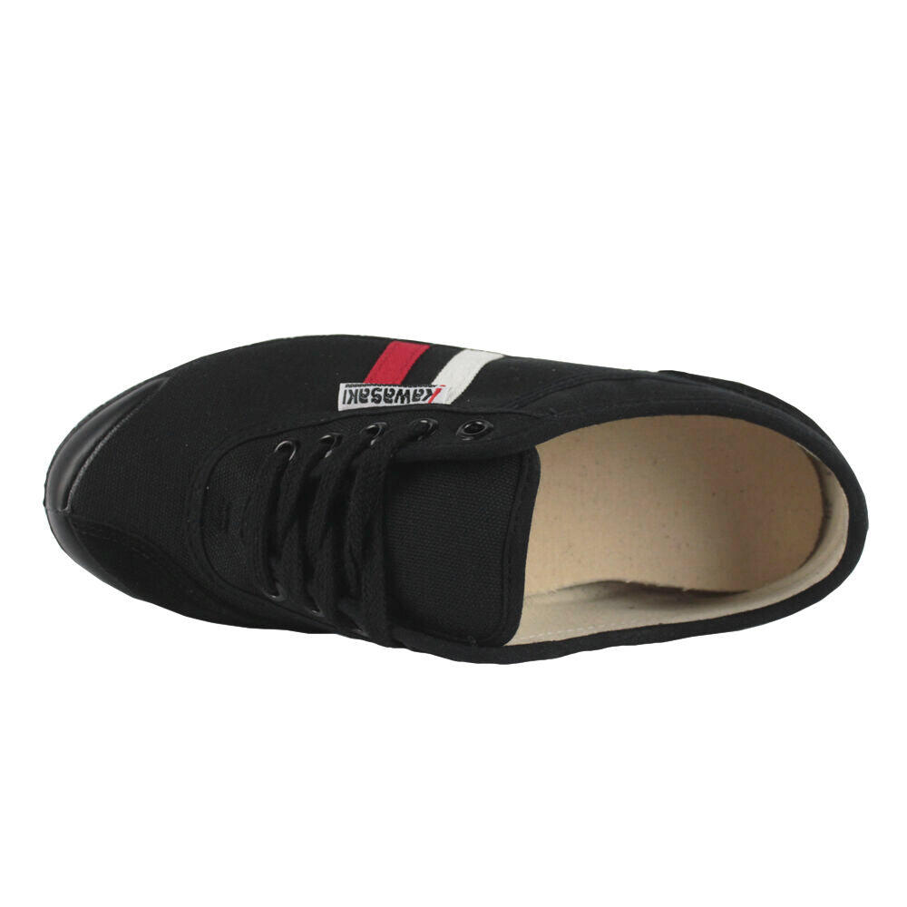 Kawasaki Retro 23 Canvas Shoe K2360W Black Stripe Wht/Red 4/5