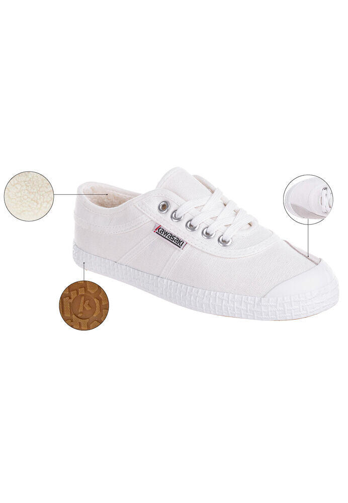 Kawasaki Original Teddy Canvas Shoe K2045WHITE 4/5