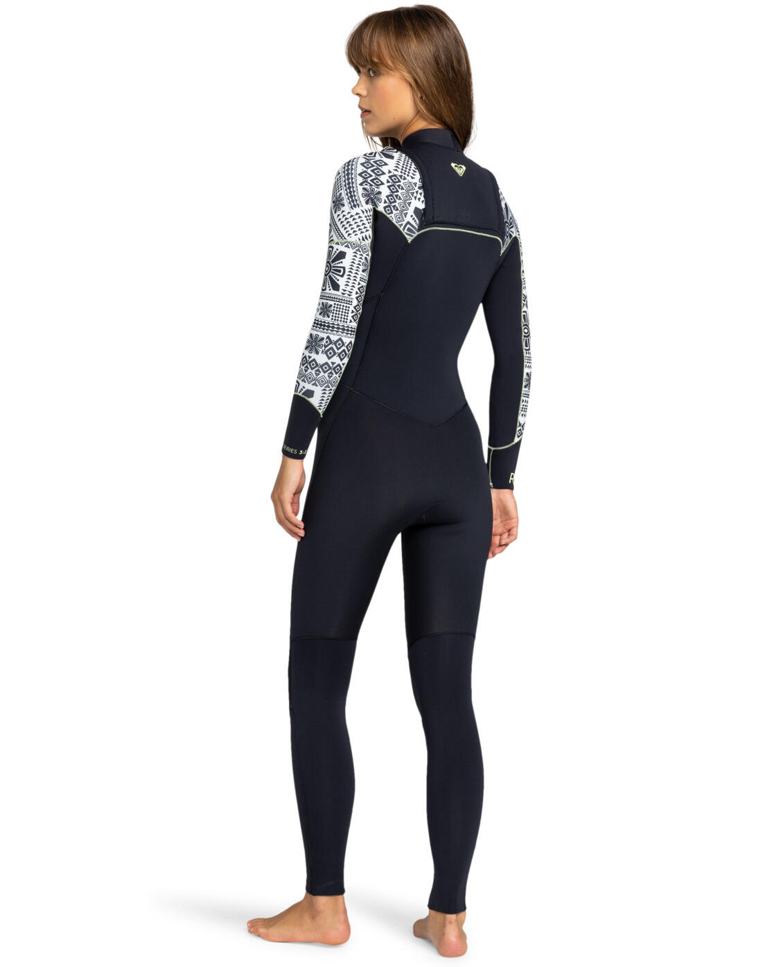 Traje de Surf con Cremallera en el Pecho 3/2MM SWELL SERIES Blanco Mujer 2/4