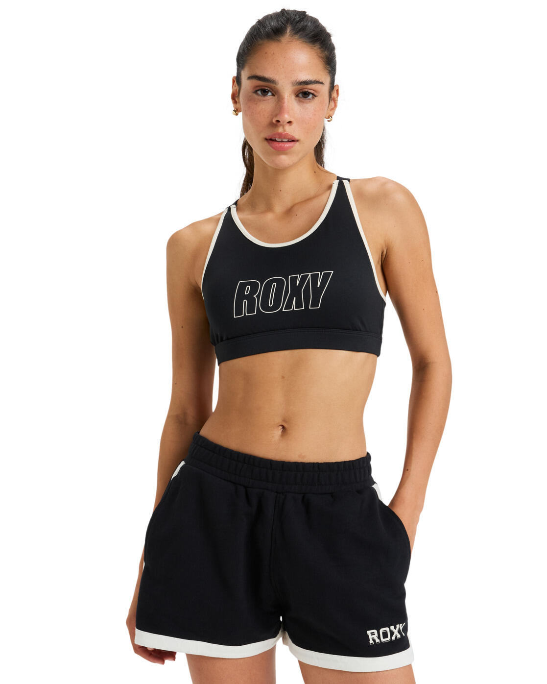 ROXY Sport-BH mit mittlerer Unterstützung EVERYDAY FLOW Schwarz Frauen
