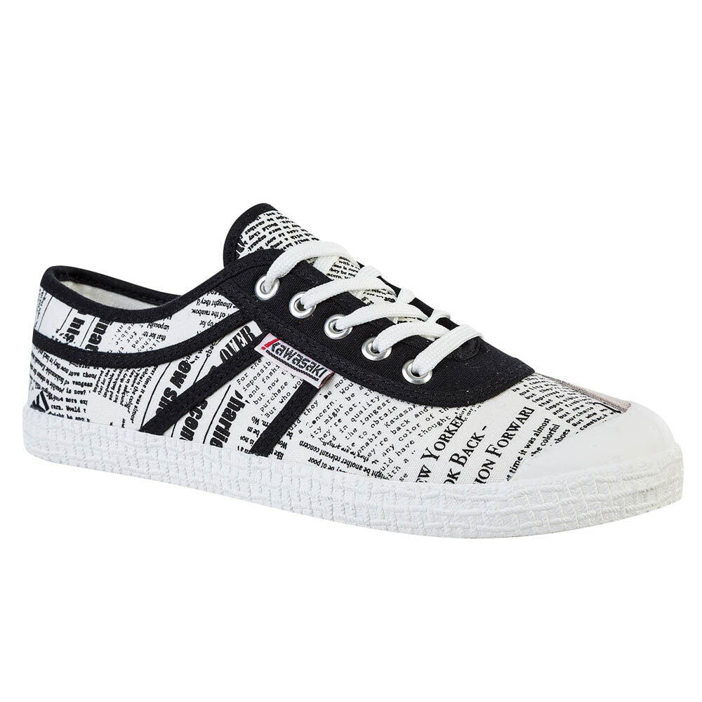 Kawasaki News paper Canvas Shoe K202414 1002 White 2/5