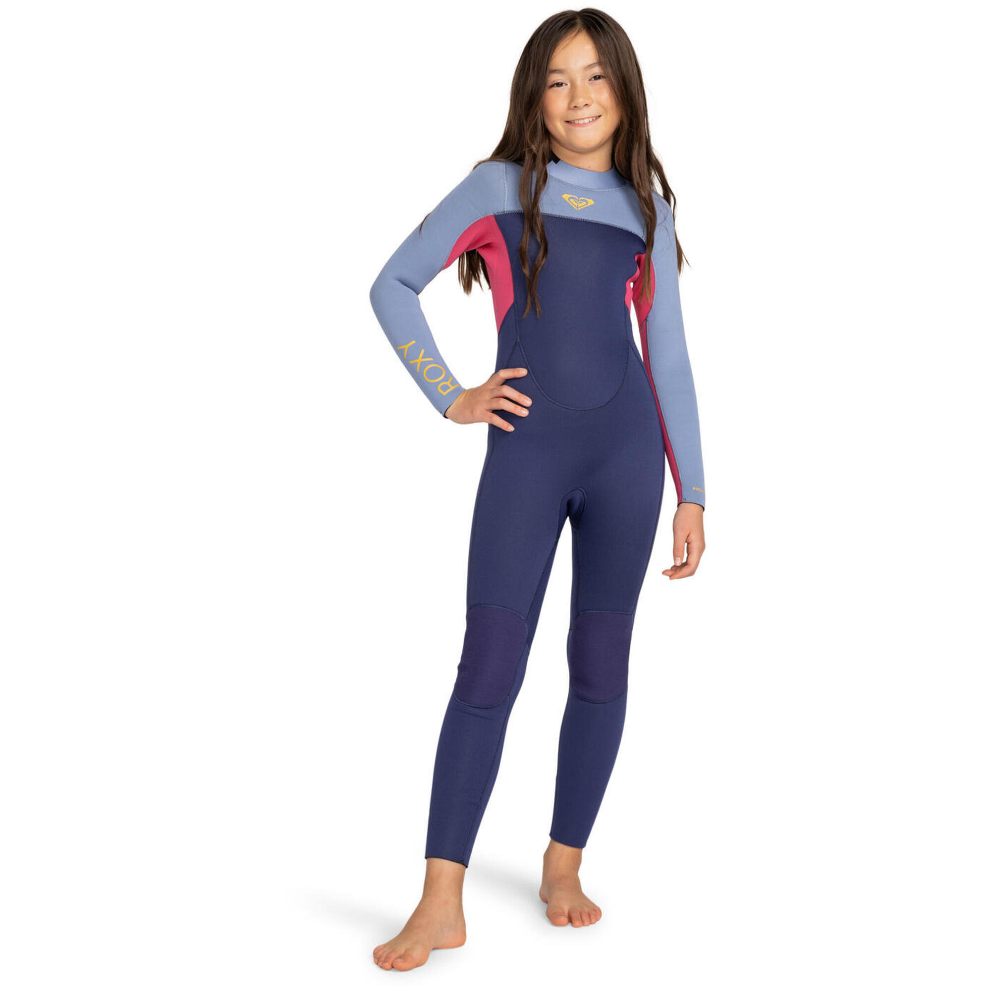 Roxy - Combinaison Gbs Back Zip 4/3mm Prologue Bleu Fille - Combinaison Néoprène - Bleu - 14 À 16 Ans - Decathlon