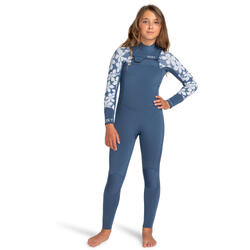 Combinaison de surf zip poitrine 4/3MM SWELL SERIES Bleu Fille