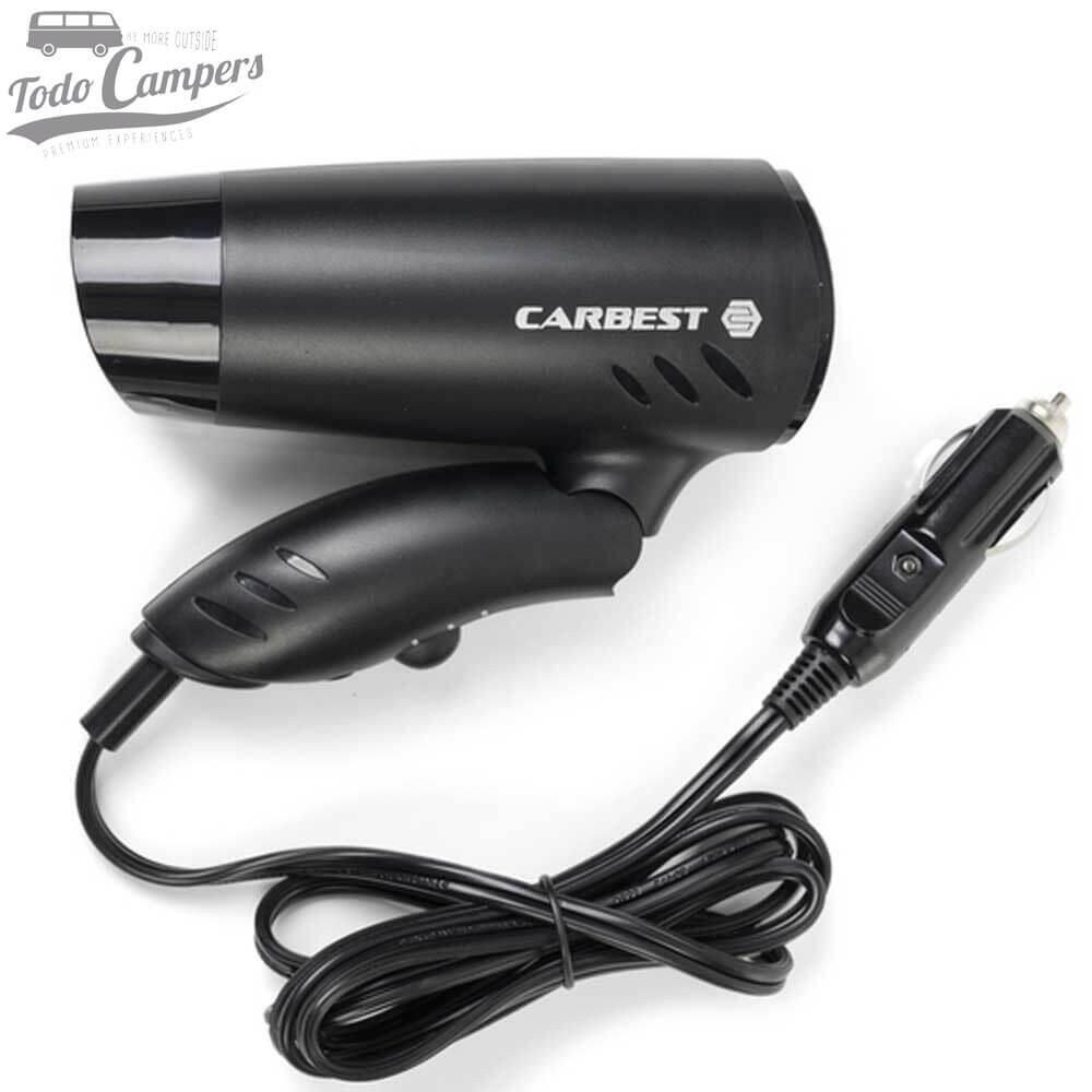 Secador de pelo plegable Carbest con toma de mechero a 12 V 1/4