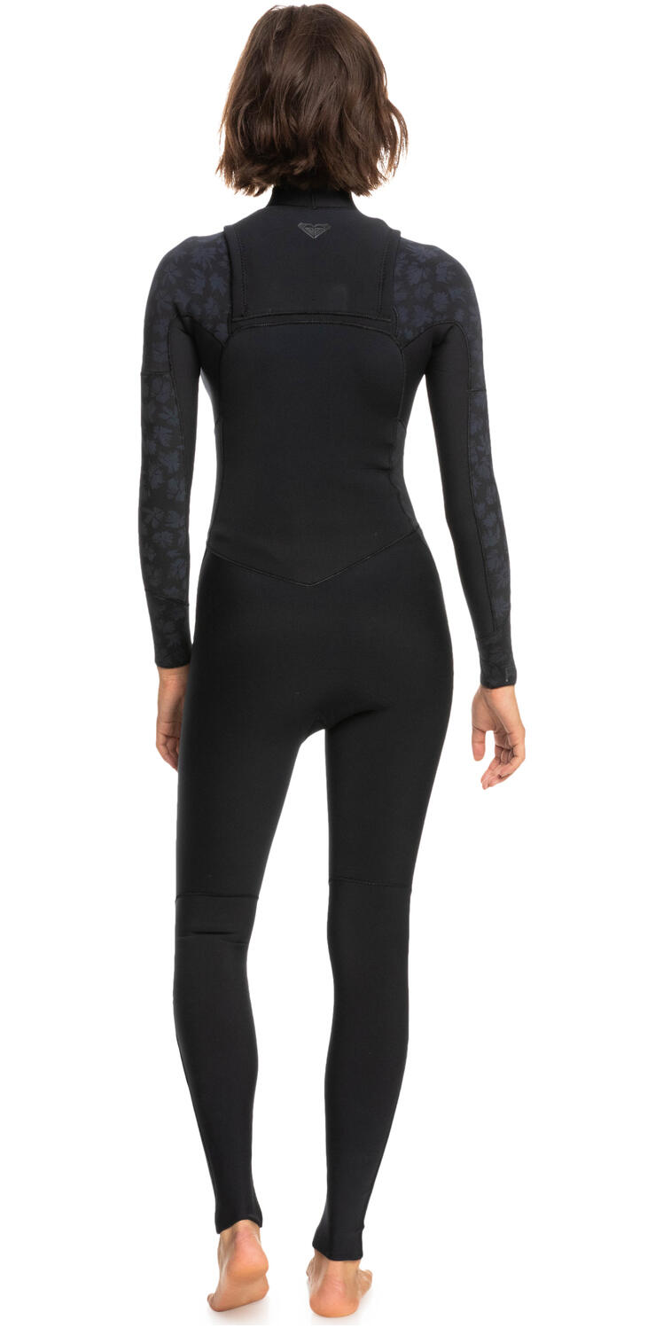 Traje de Surf con Cremallera en el Pecho 3/2MM SWELL SERIES Negro Mujer 2/5