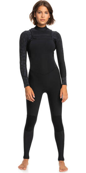 Combinaison de surf zip poitrine 3/2MM SWELL SERIES Noir Femme