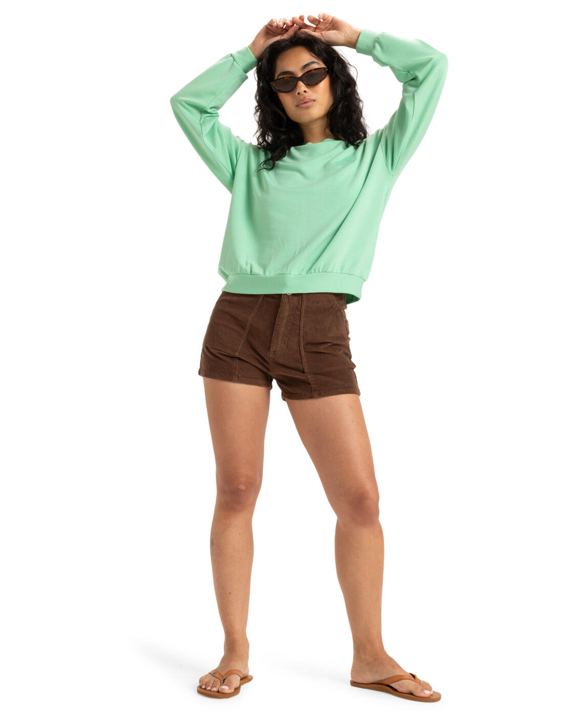 Haut col rond SURFING BY MOONLIGHT Vert Femme 4/4