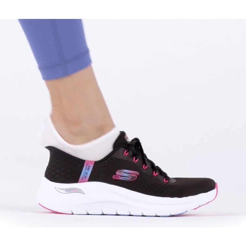 Baskets FEMME Skechers Slip-ins Arch Fit Glow Easy Chic NOIR 7/7