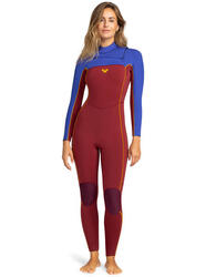 Combinaison GBS chest zip 3/2MM RISE Rouge Femme