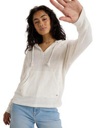 Sweat à capuche DESTINATION SURF Blanc Femme