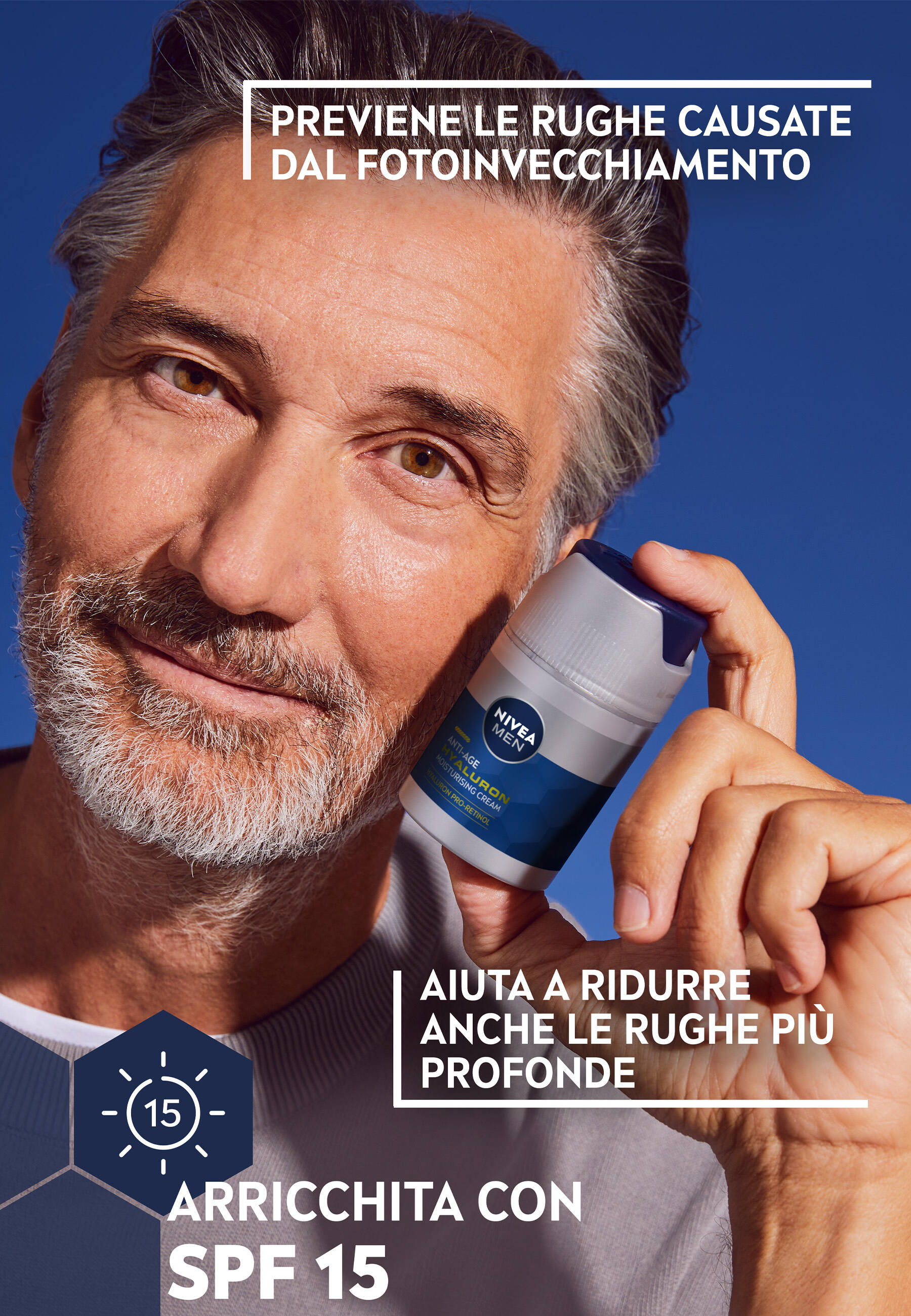 Crème Hydratante Anti-Age Hyaluronique pour Hommes SPF 15 - 50 ml 2/5