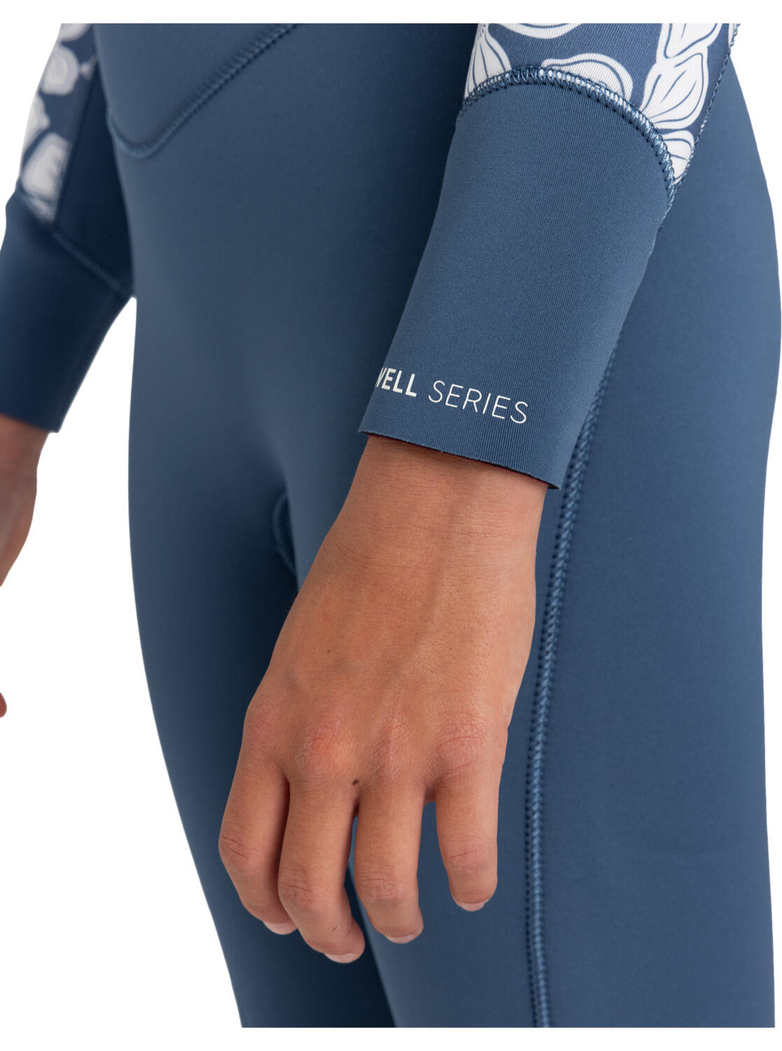 Chest-Zip-Neoprenanzug 3/2MM SWELL SERIES Blau Mädchen 8-16 4/4