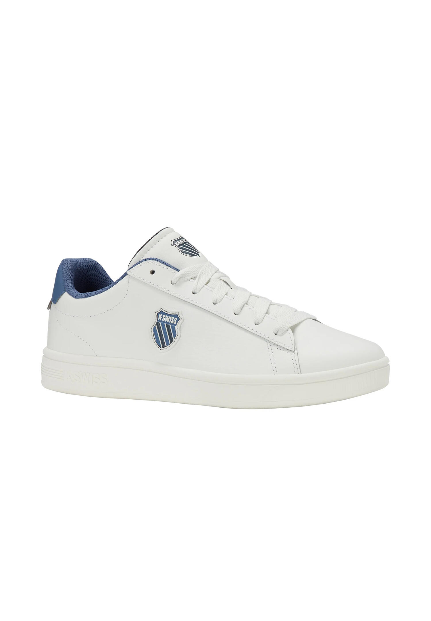 Chaussures de sport basse à profil bas K-SWISS Court Shield II blanches 5/6