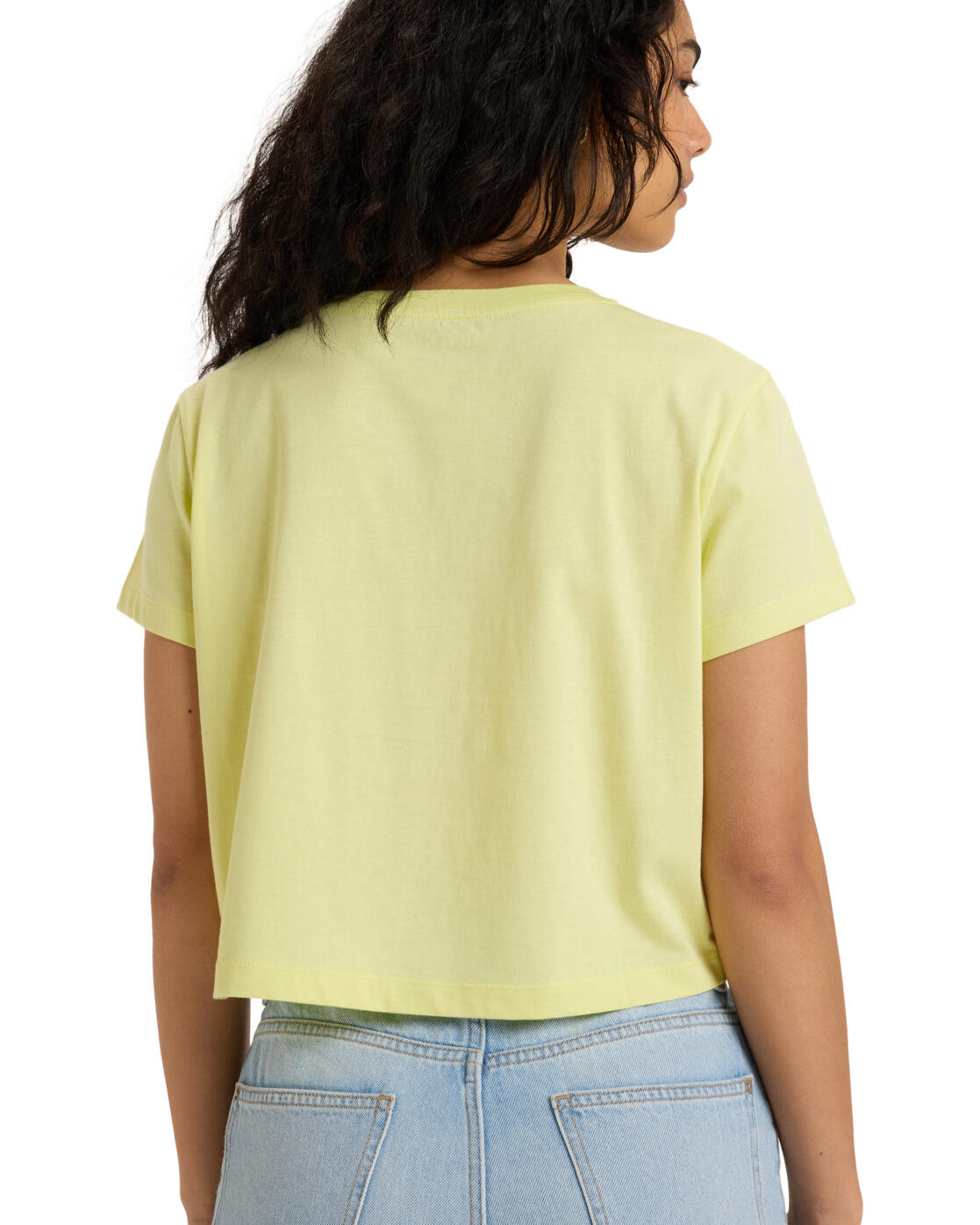 T-shirt manches courtes sérigraphié PEOPLE SPEAK Vert Femme 2/4