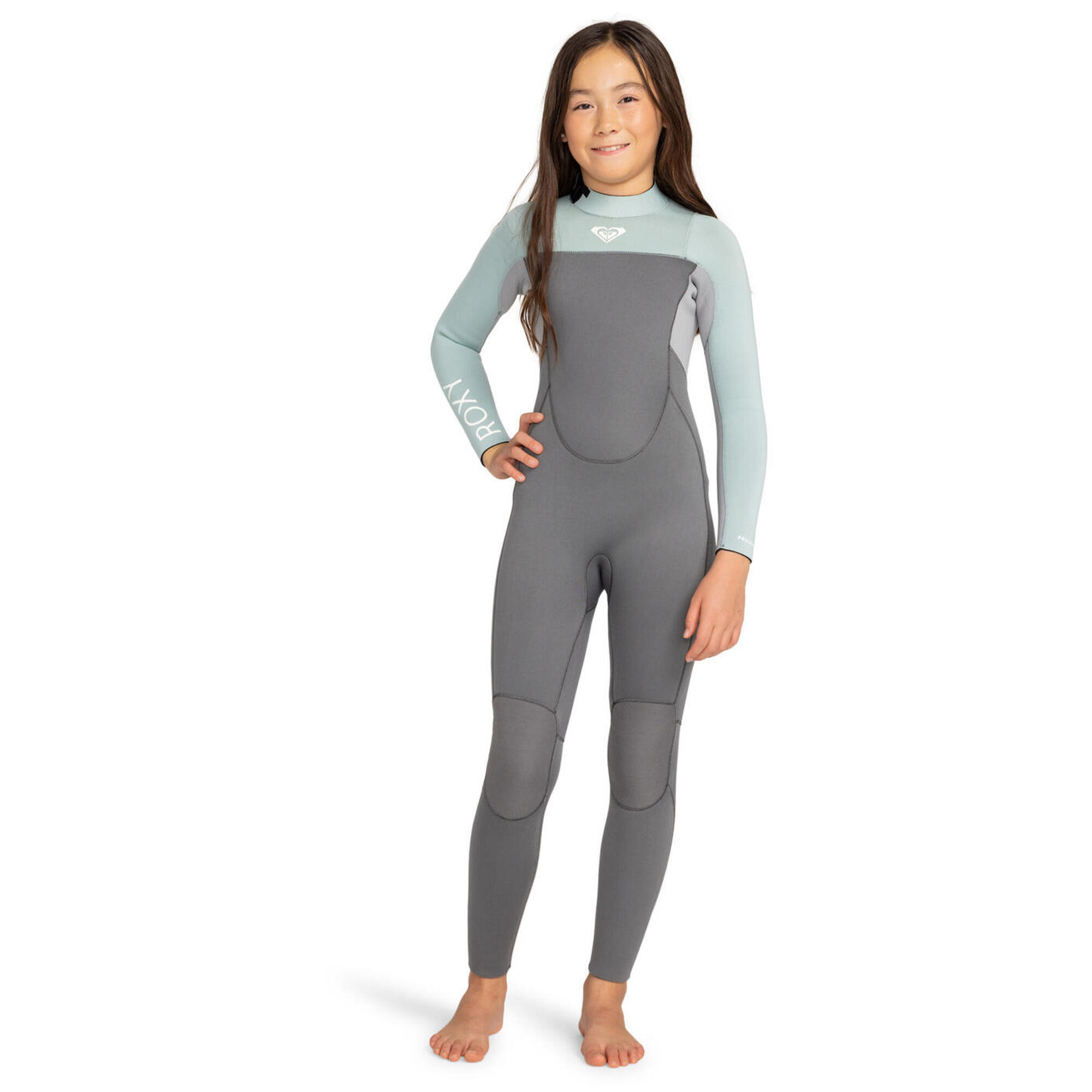 Roxy - Combinaison Gbs Back Zip 4/3mm Prologue Vert Fille - Combinaison Néoprène - Bleu|vert - 14 À 16 Ans - Decathlon