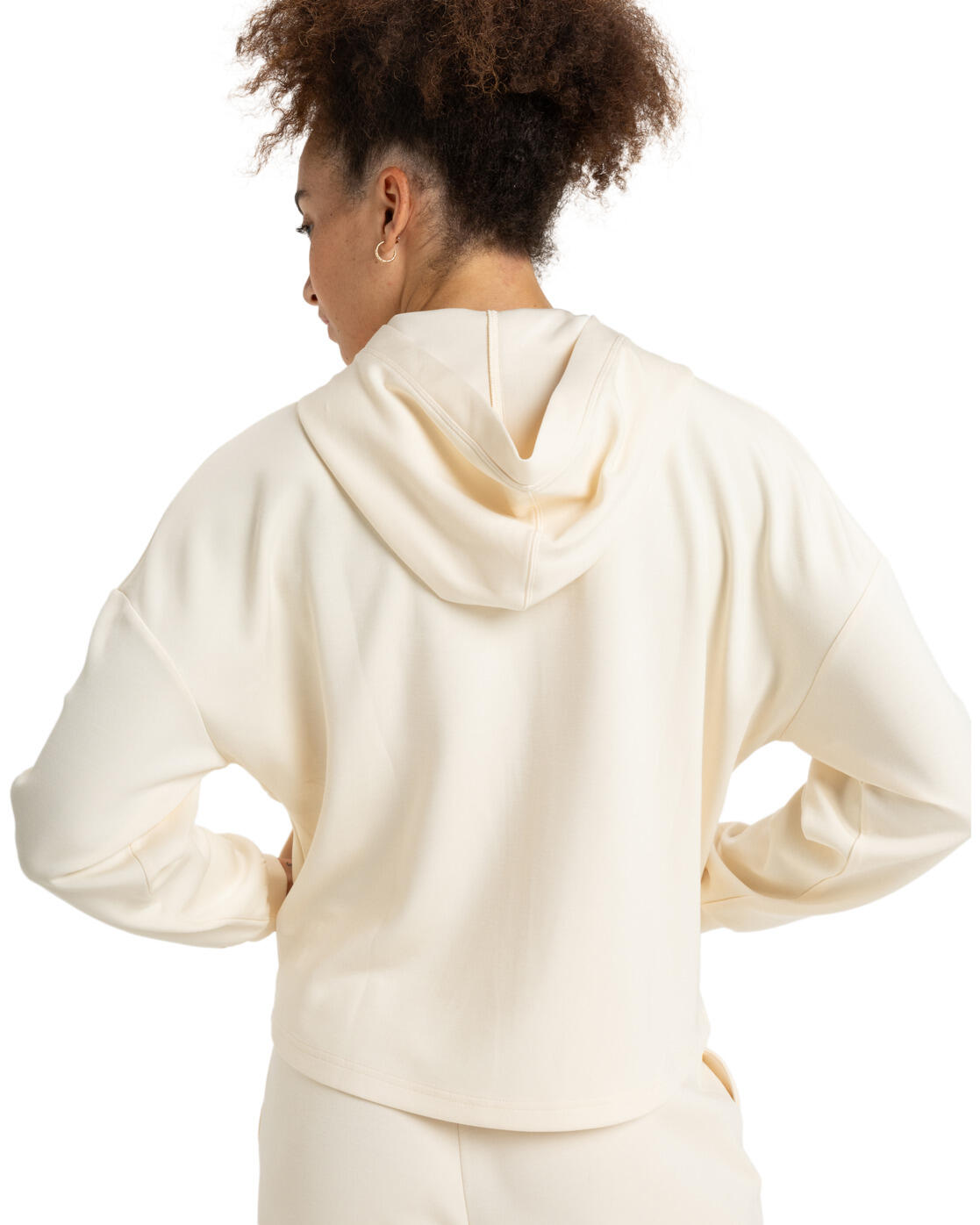 Sudadera con Capucha y Cremallera RISE & VIBE SWEET Beige Mujer 3/4