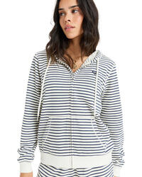 Sweat à capuche zippé rayé PERFECT STRIPE Bleu Femme