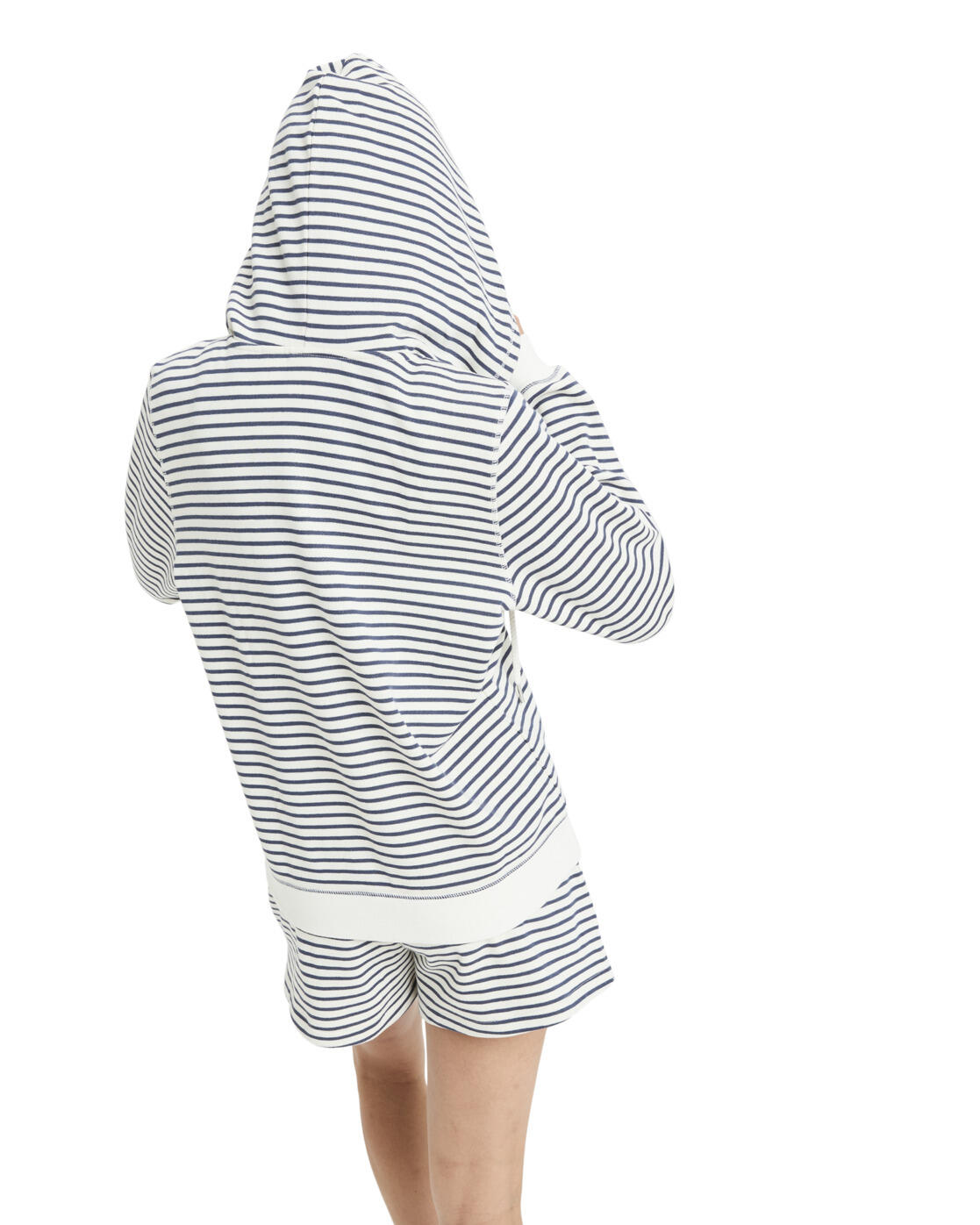 Gestreifter Zip-Hoodie PERFECT STRIPE Blau Frauen 2/5