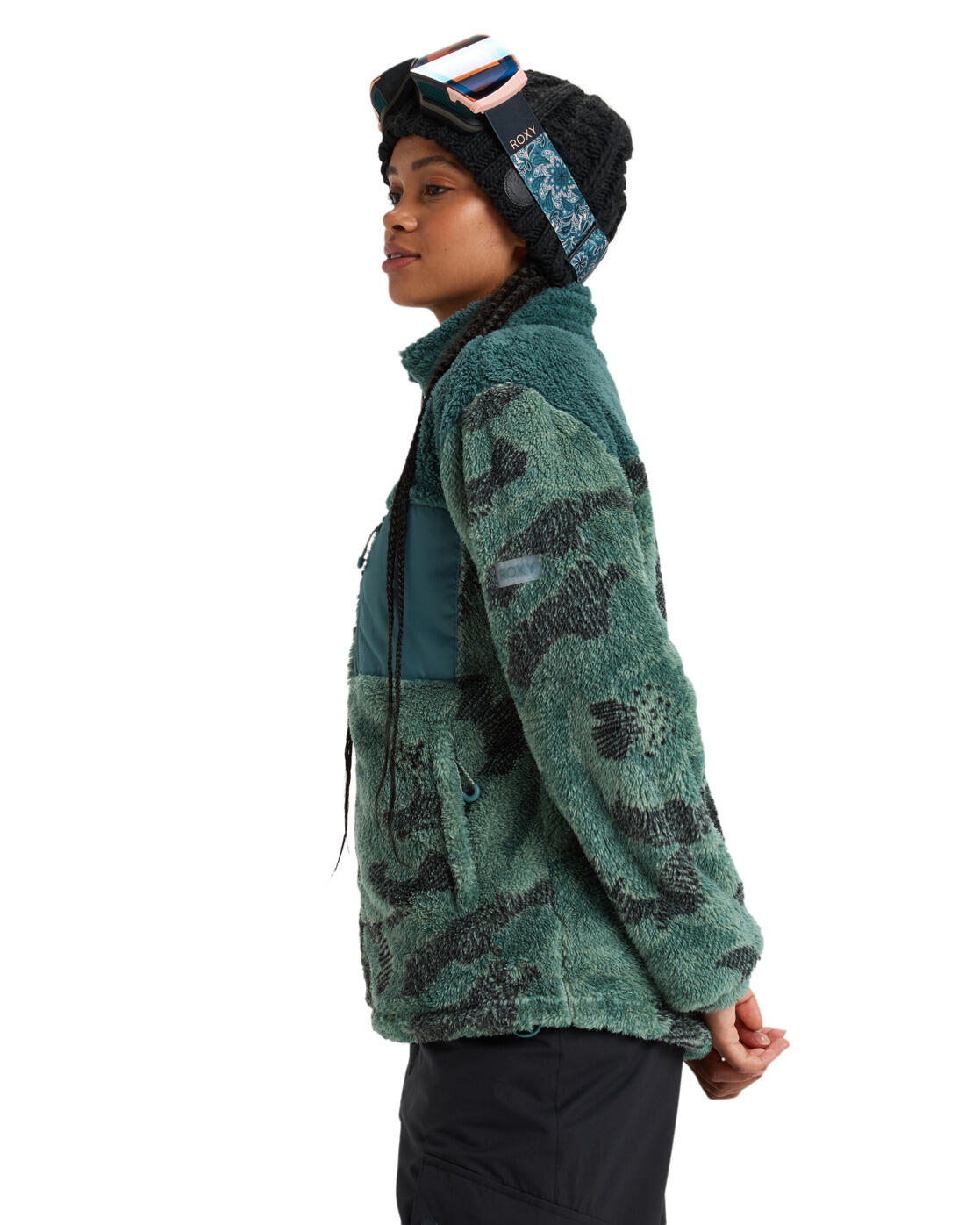Sudadera con Cremallera ALABAMA Verde Mujer 3/4