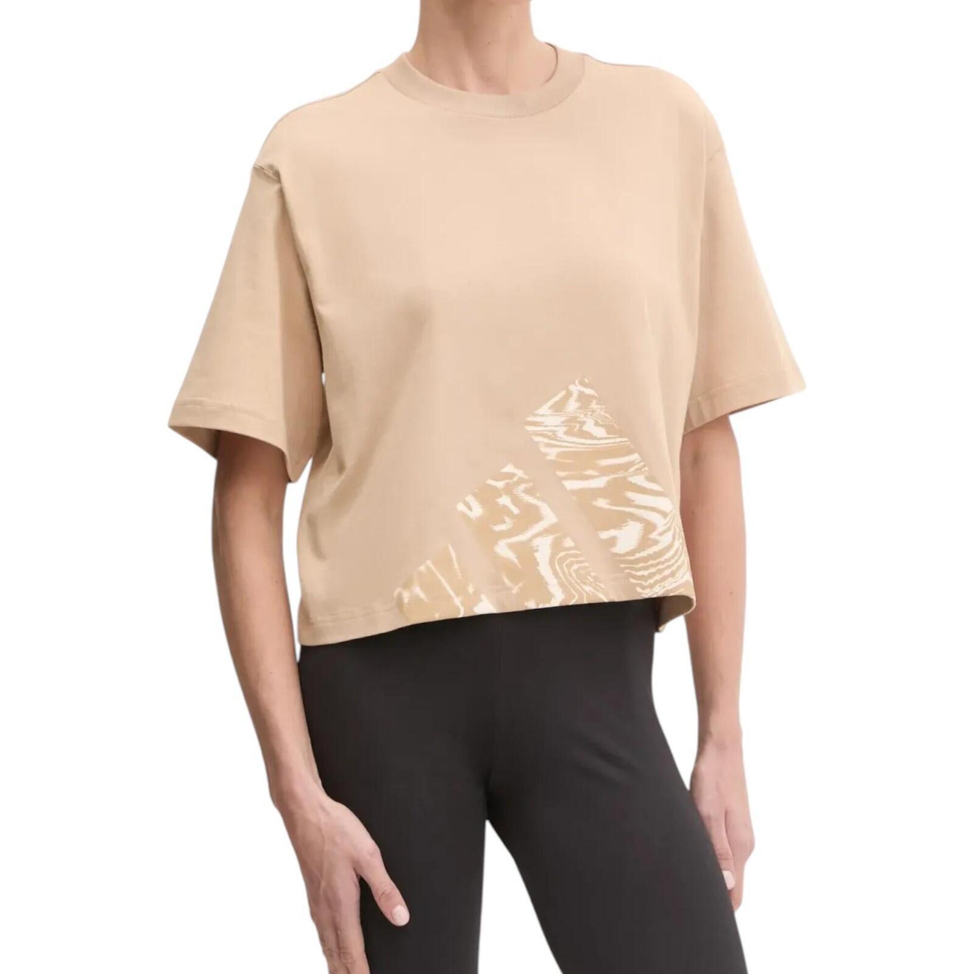 Adidas - T-shirt Adidas Essentials Coupe Ample Logo Animalier - T-shirt Manches Courtes - Marron - Decathlon