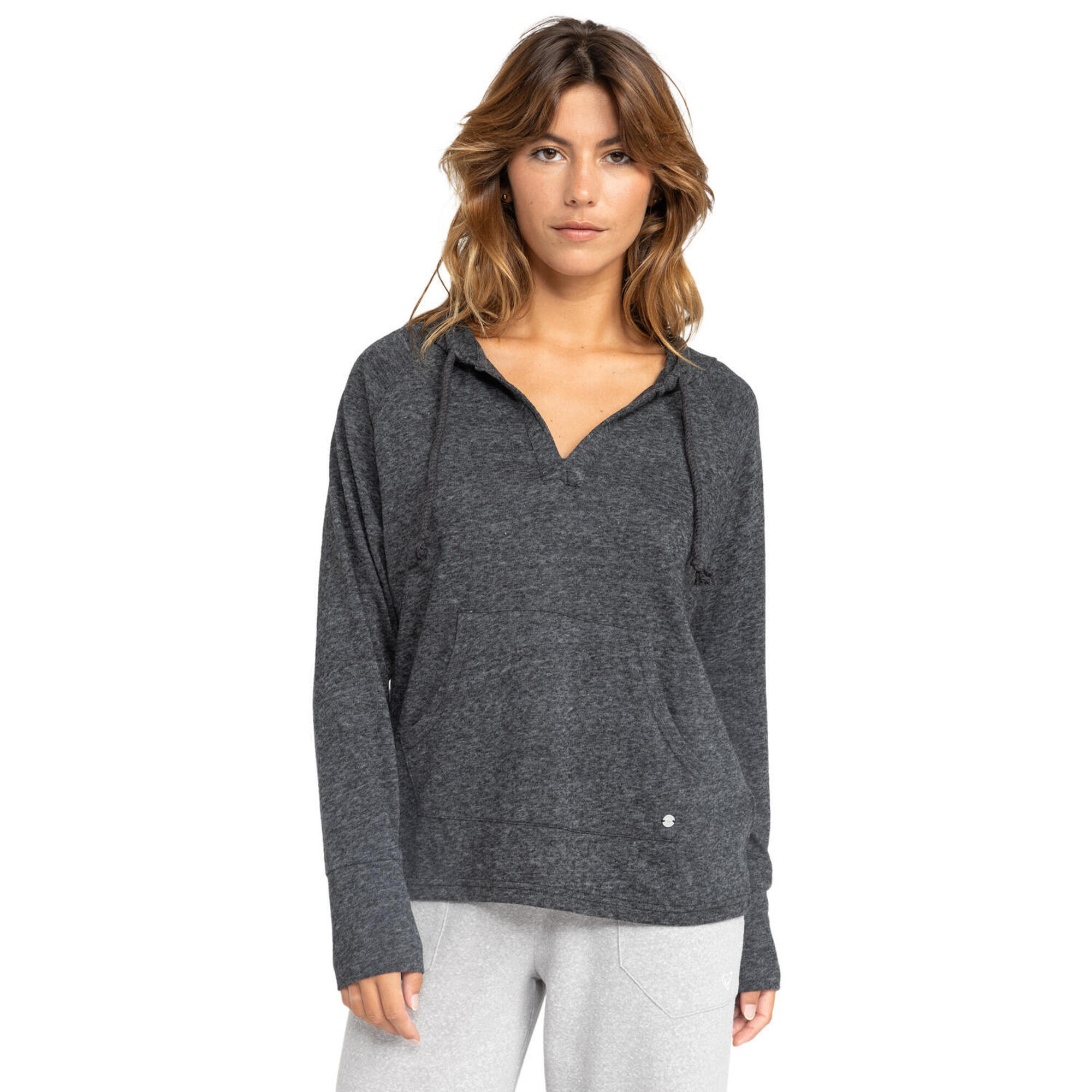 Roxy - Sweat À Capuche Destination Surf Noir Femme - Sweat-shirt - Noir - Decathlon